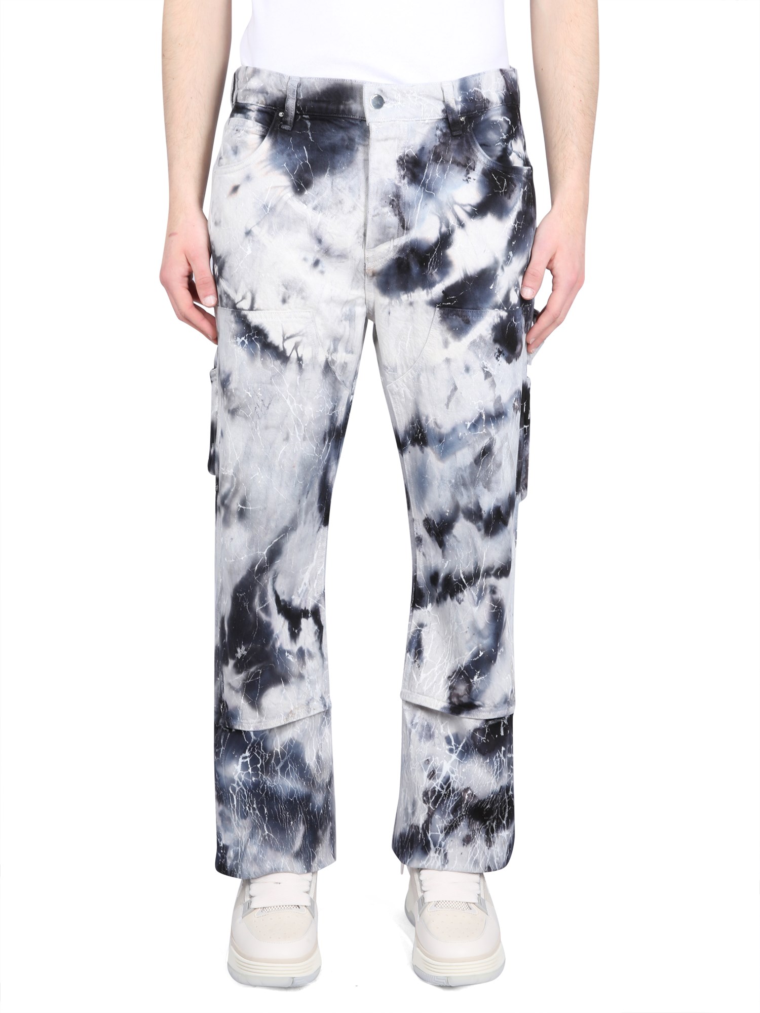 Amiri amiri cracked jeans tie-dye carpanter