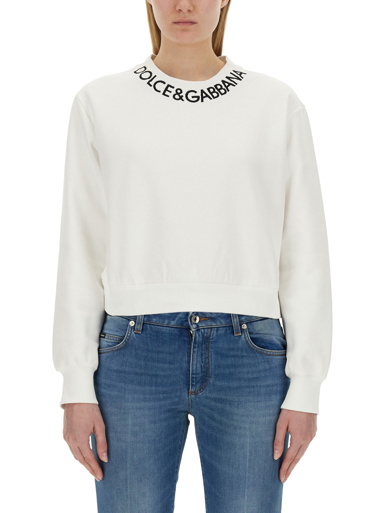 Dolce & Gabbana dolce & gabbana short sweatshirt with logo