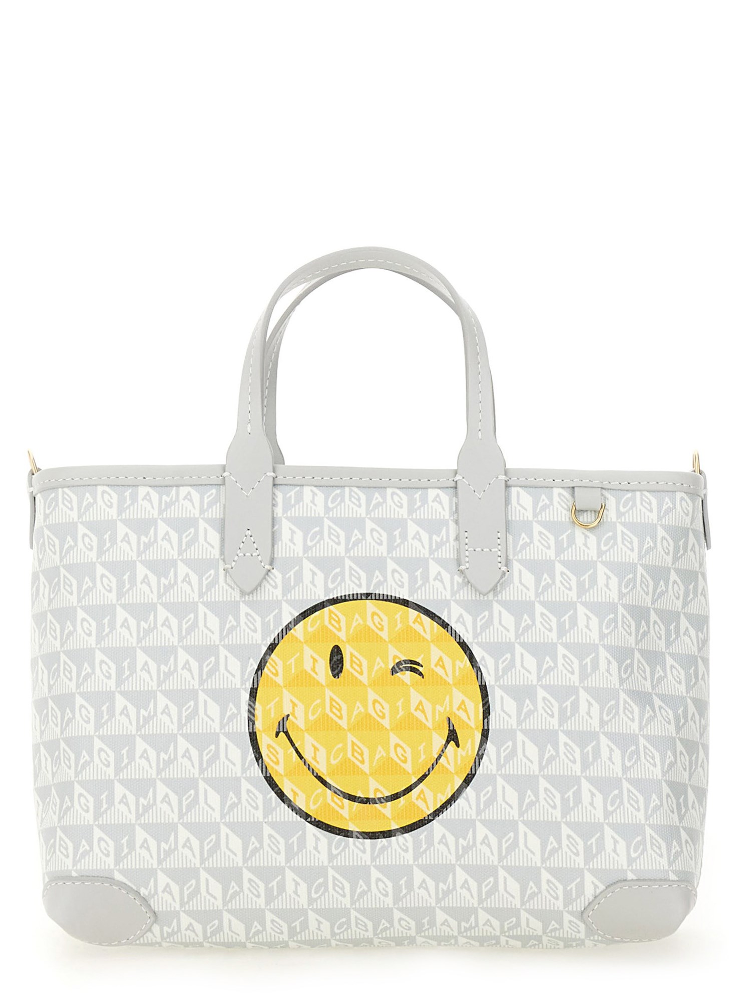 Anya Hindmarch anya hindmarch "i am a plastic bag wink" tote bag xs