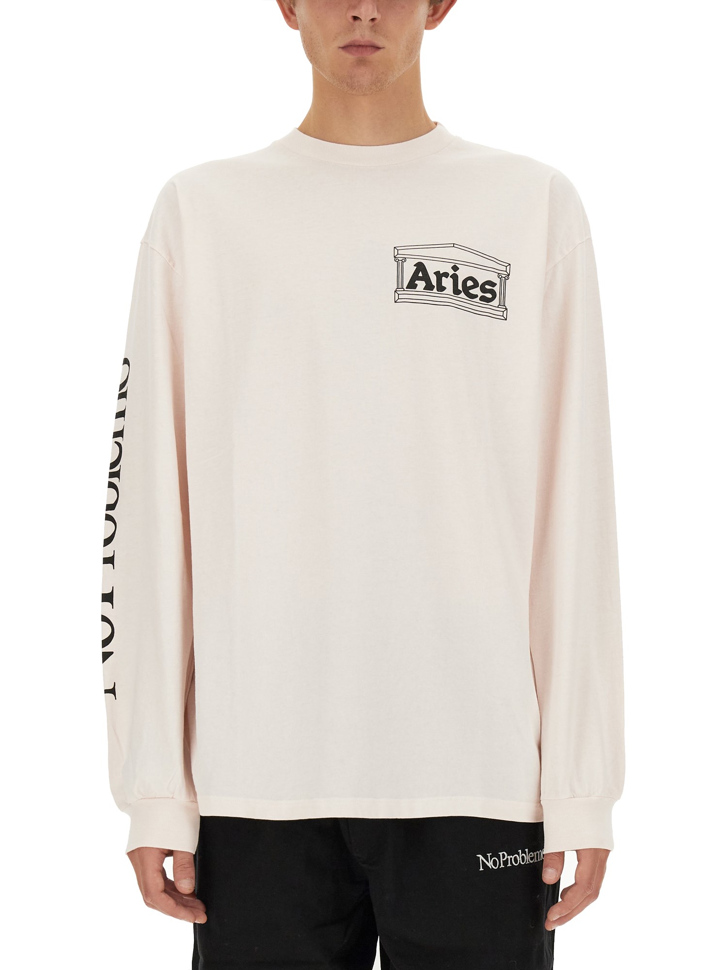 Aries aries sweatshirt with logo print