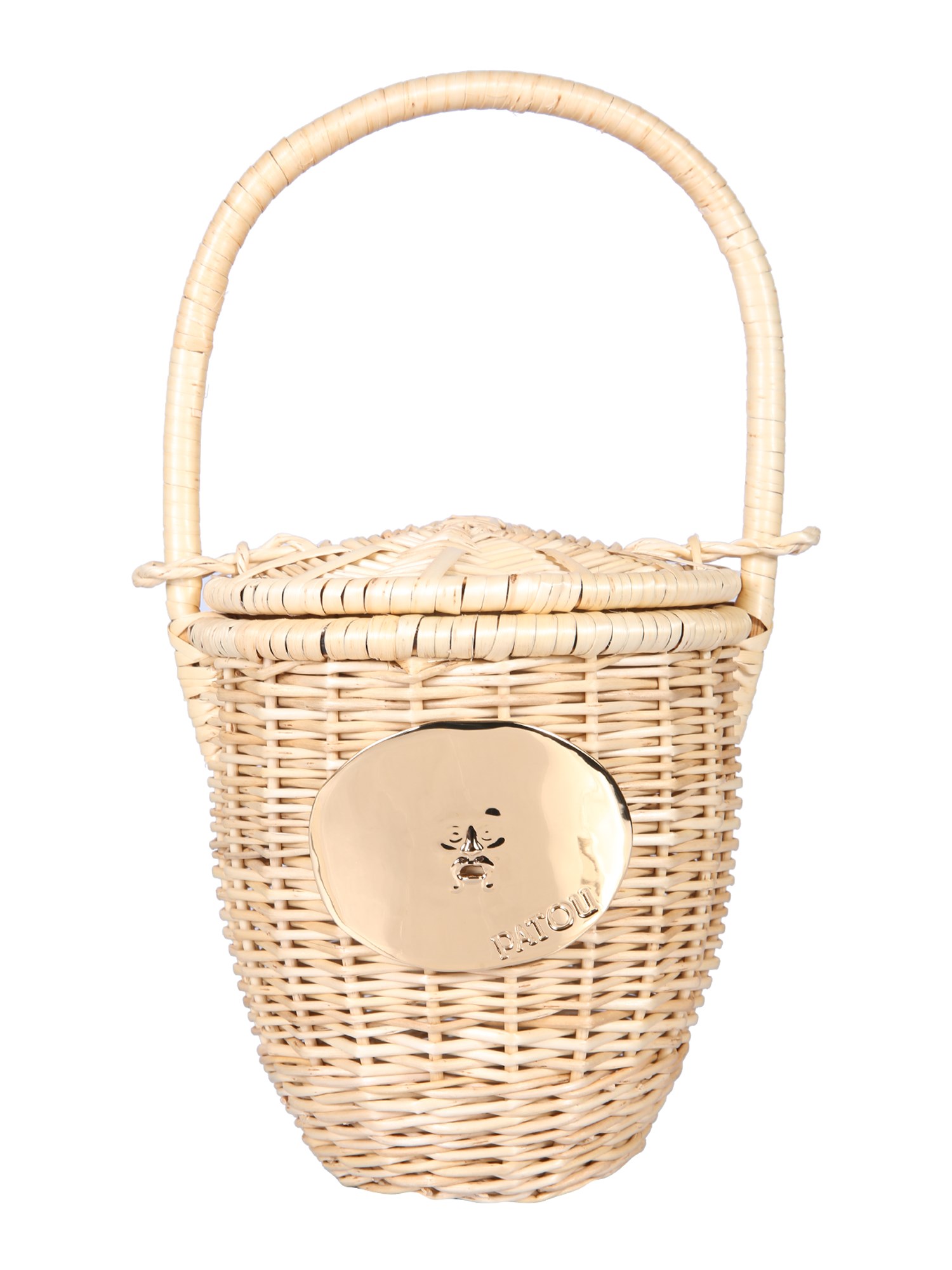 Patou patou wicker bucket bag