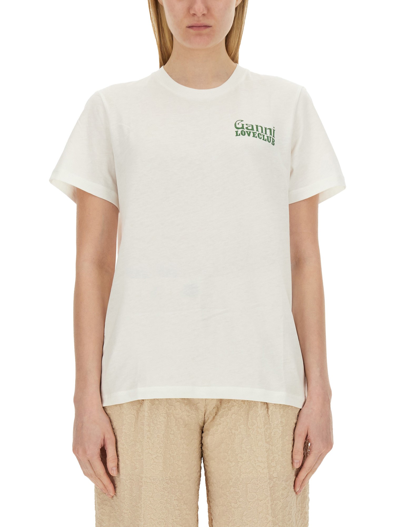 Ganni ganni t-shirt with logo