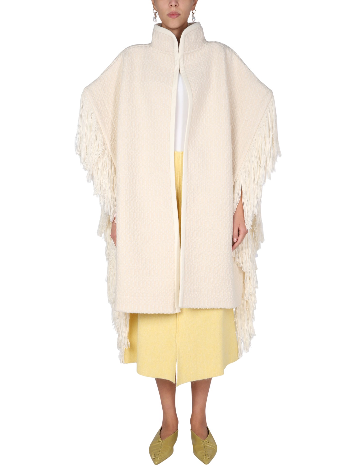 Jil Sander jil sander jacquard cape