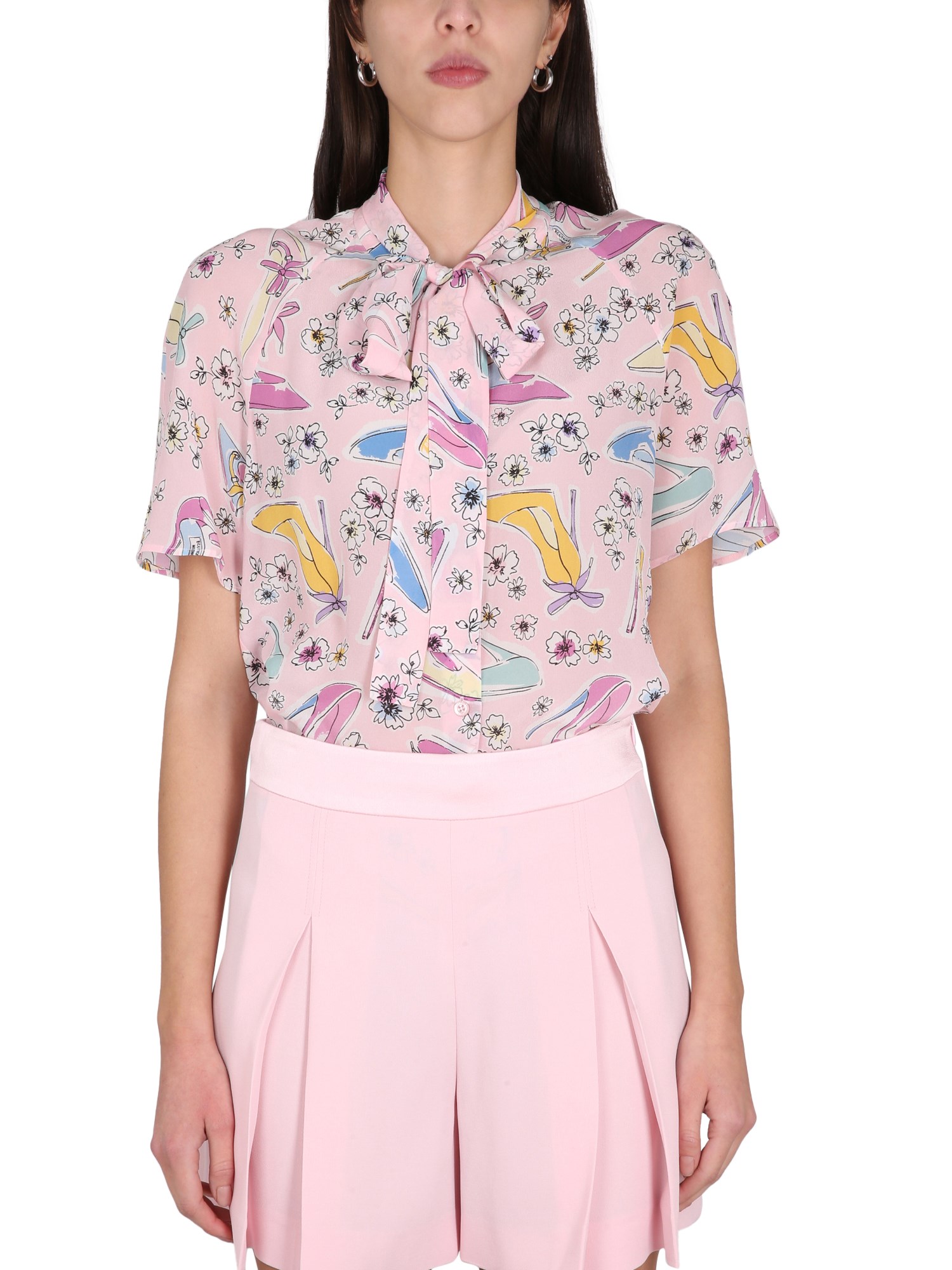 Boutique Moschino boutique moschino "heels and flowers" shirt