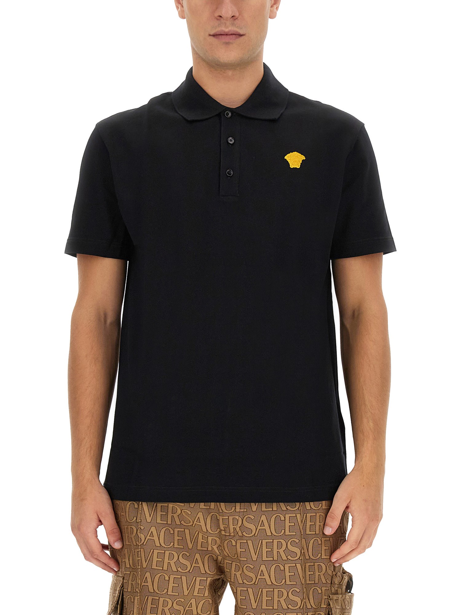 Versace versace polo with logo