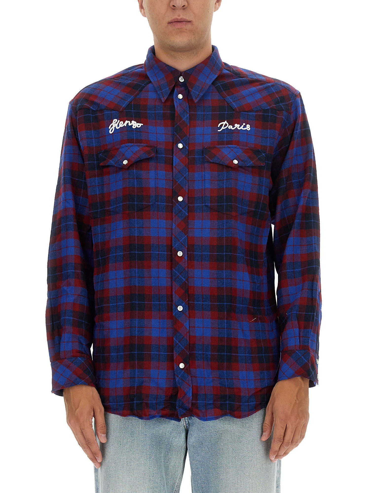 Kenzo kenzo western shirt with logo