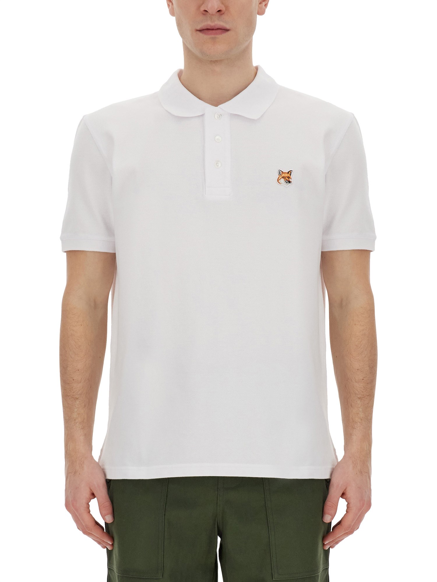 Maison Kitsuné maison kitsuné polo shirt with fox head patch