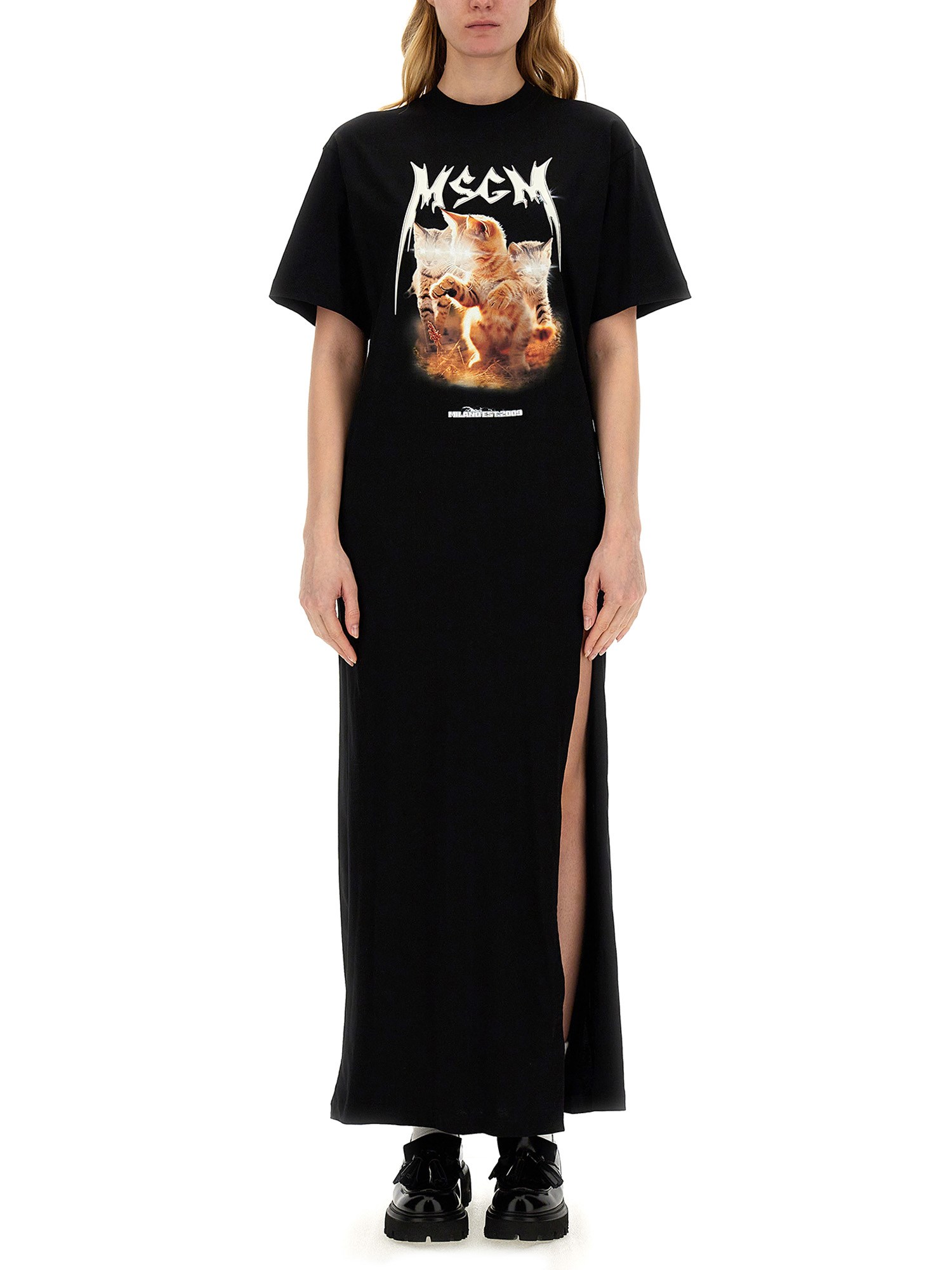 Msgm msgm dress with print