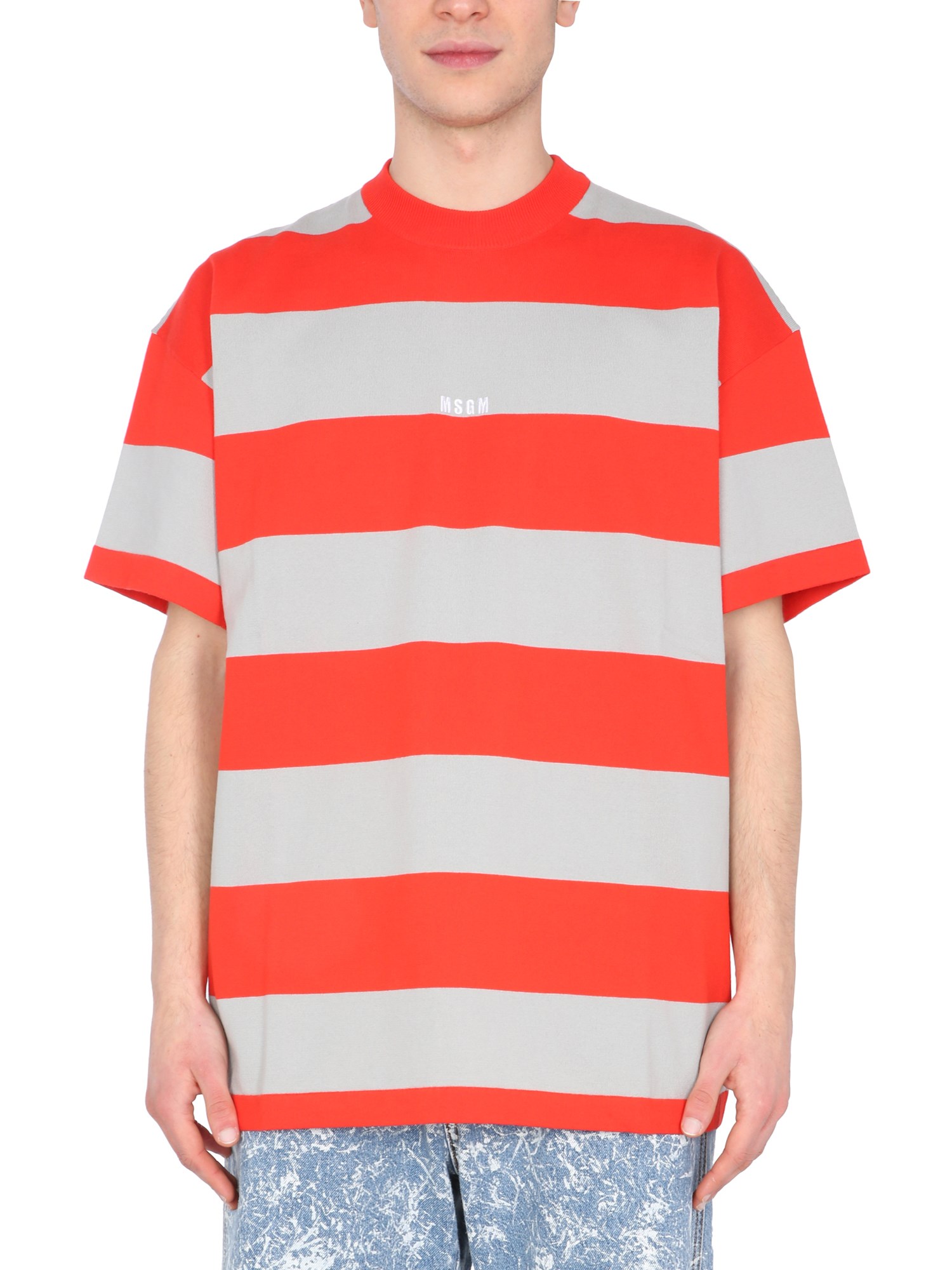 Msgm msgm t-shirt with embroidered logo