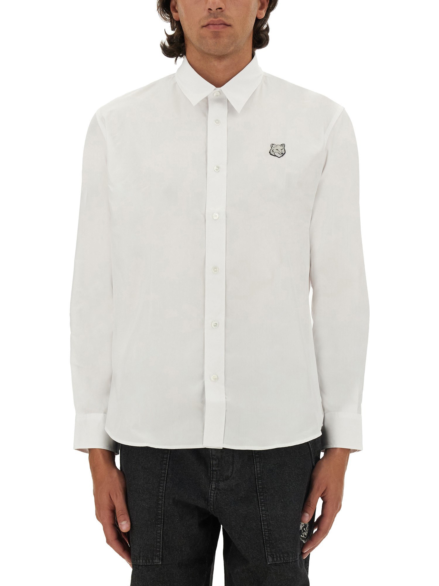 Maison Kitsuné maison kitsuné fox patch shirt