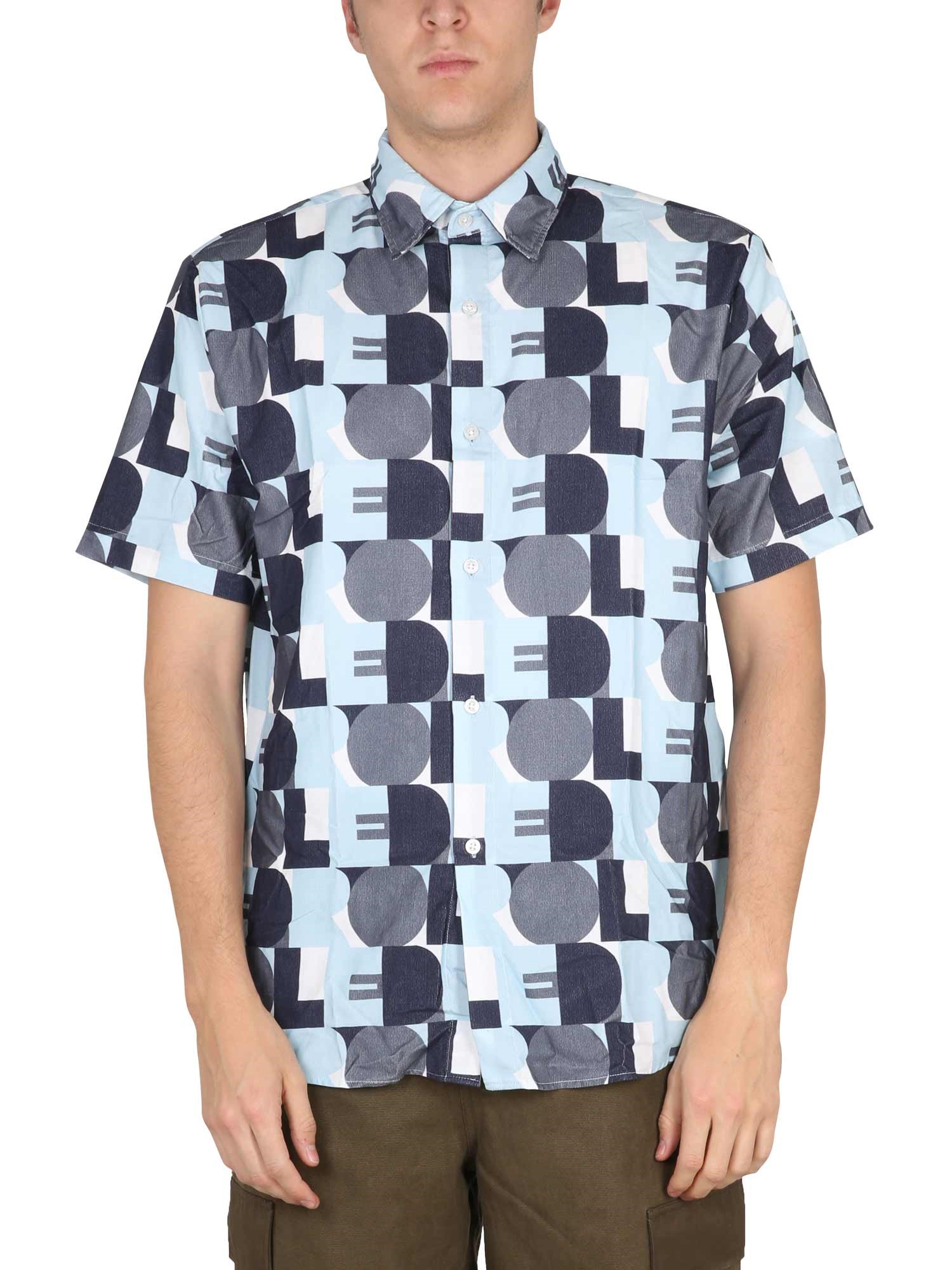 Drôle de Monsieur drôle de monsieur patterned bowling shirt