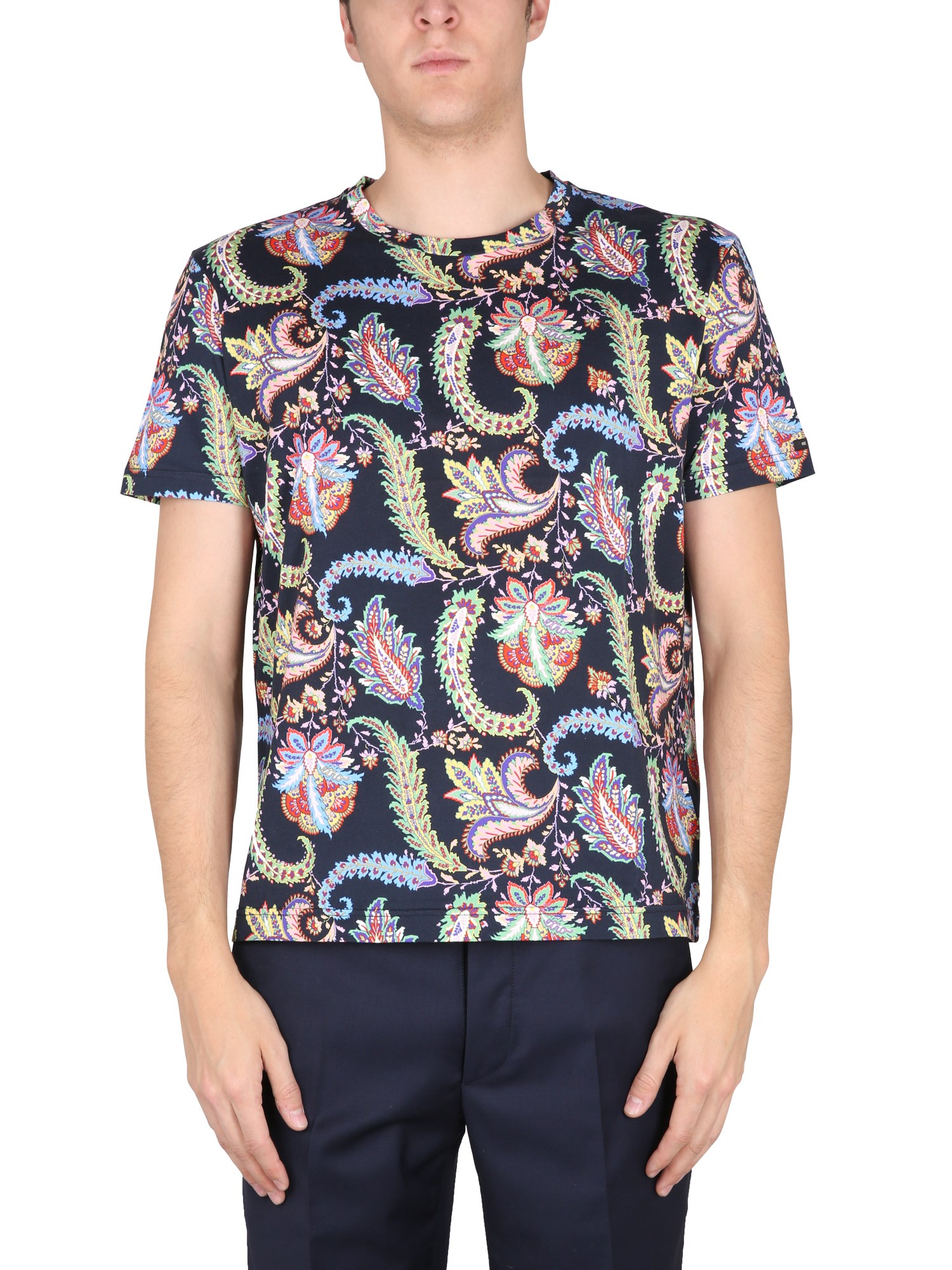 Etro etro floral paisley t-shirt