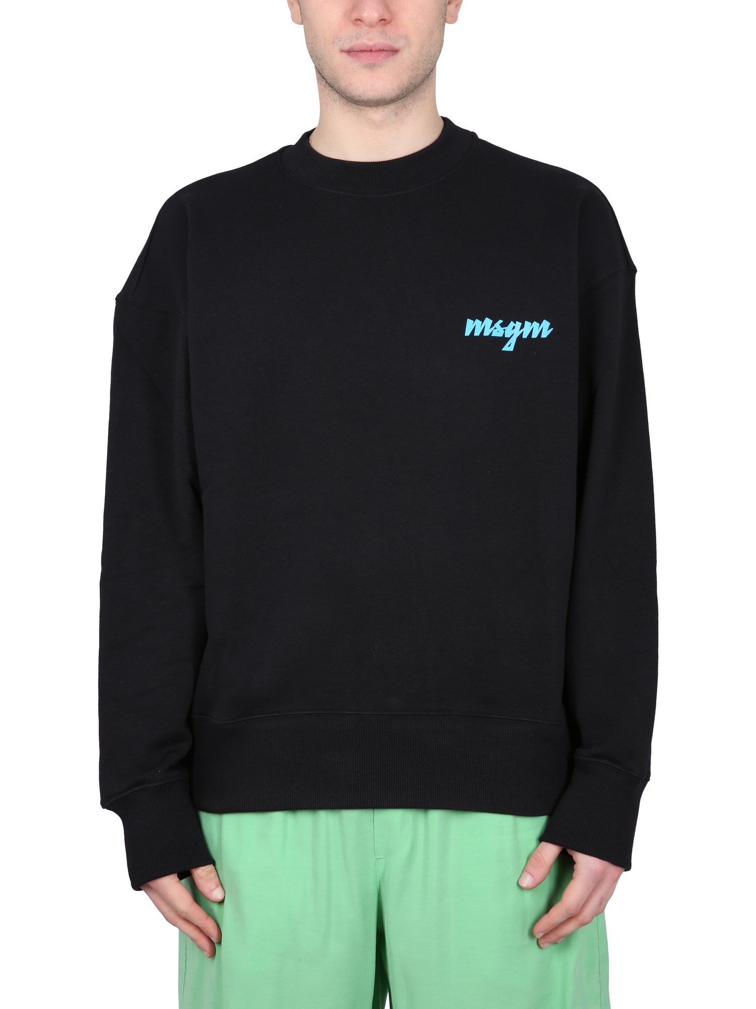 Msgm msgm crewneck sweatshirt with logo