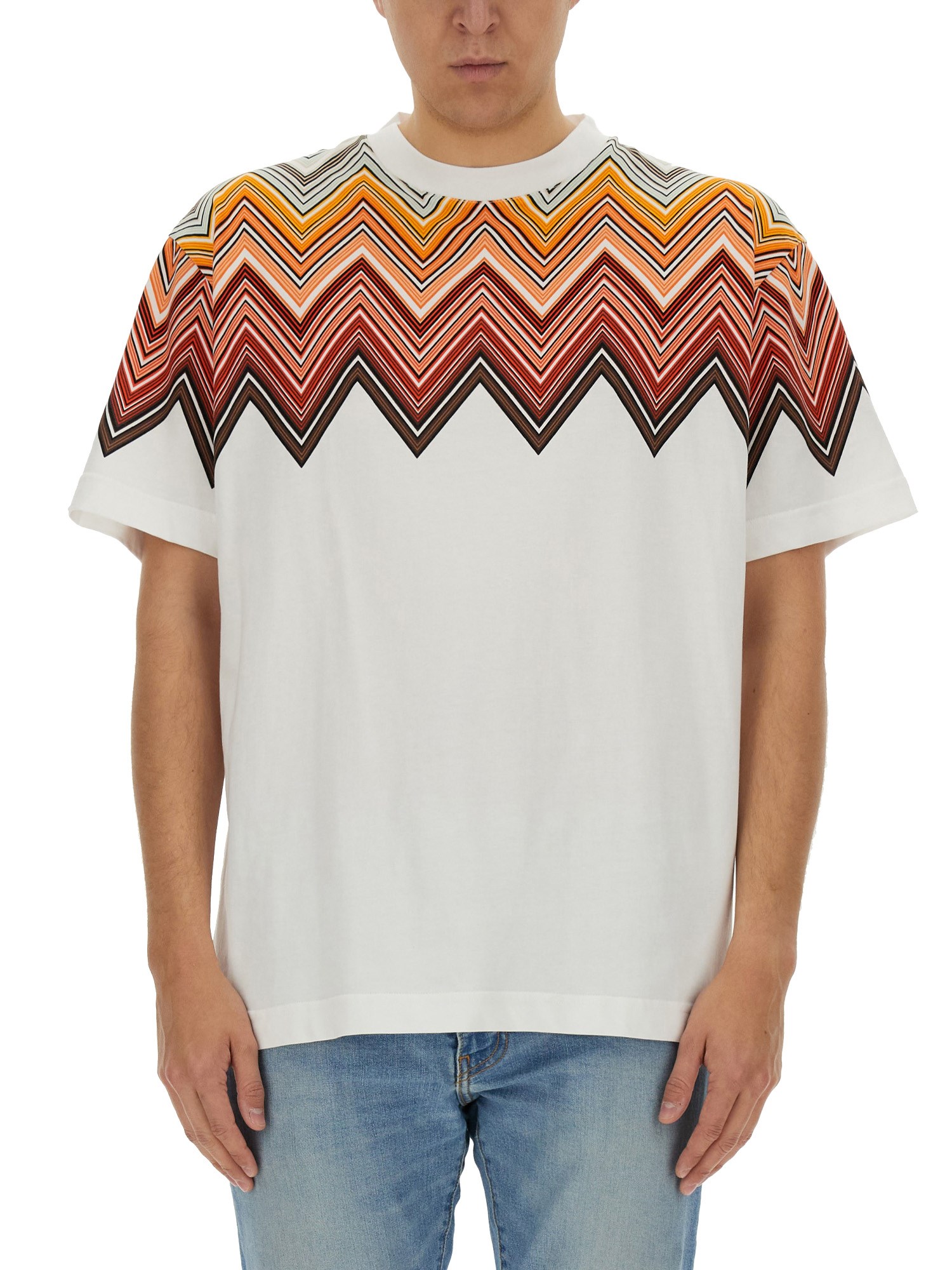 Missoni missoni macro zig zag print t-shirt