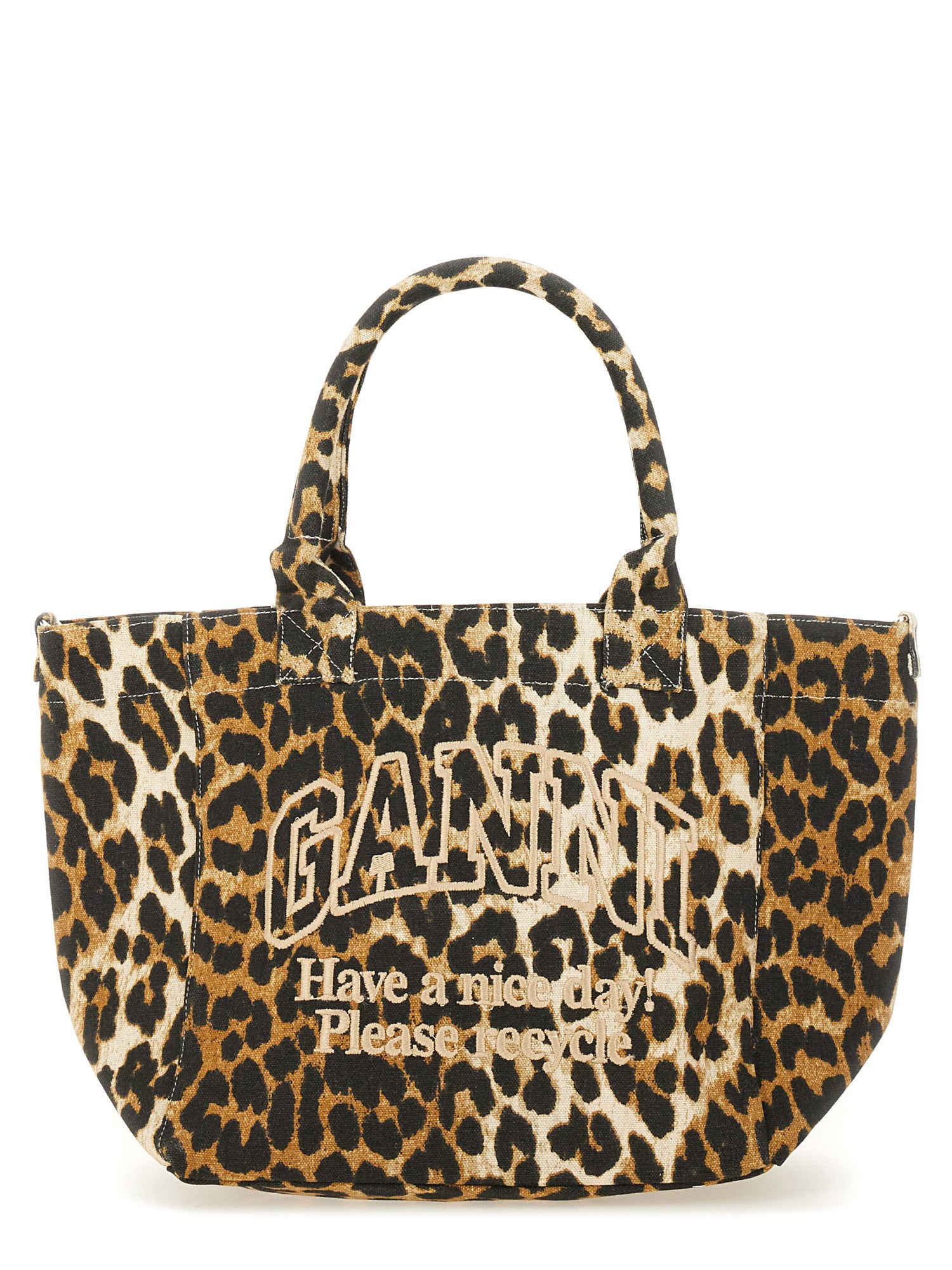 Ganni ganni small shoppper bag with logo