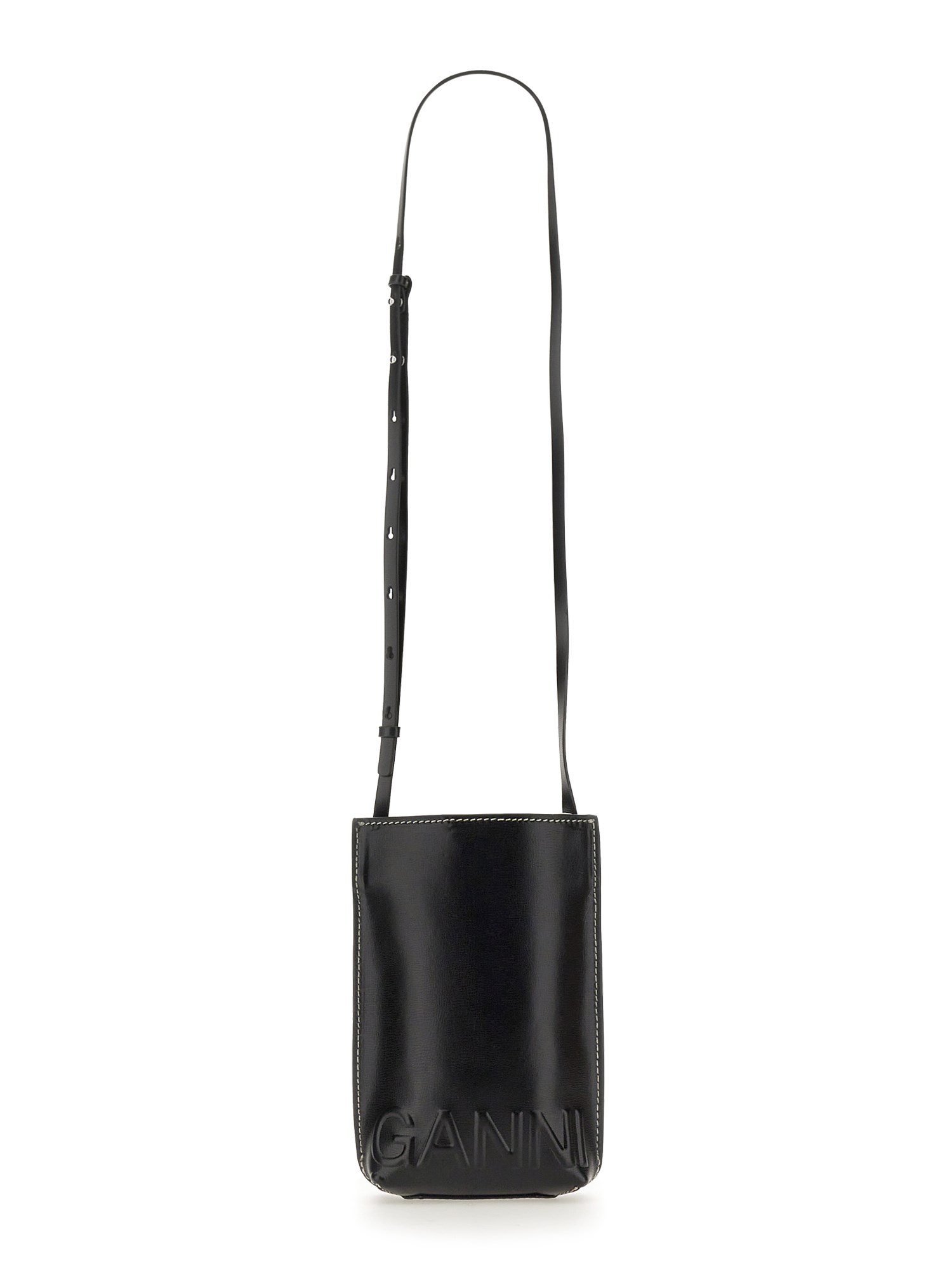 Ganni ganni mini banner bag with shoulder strap