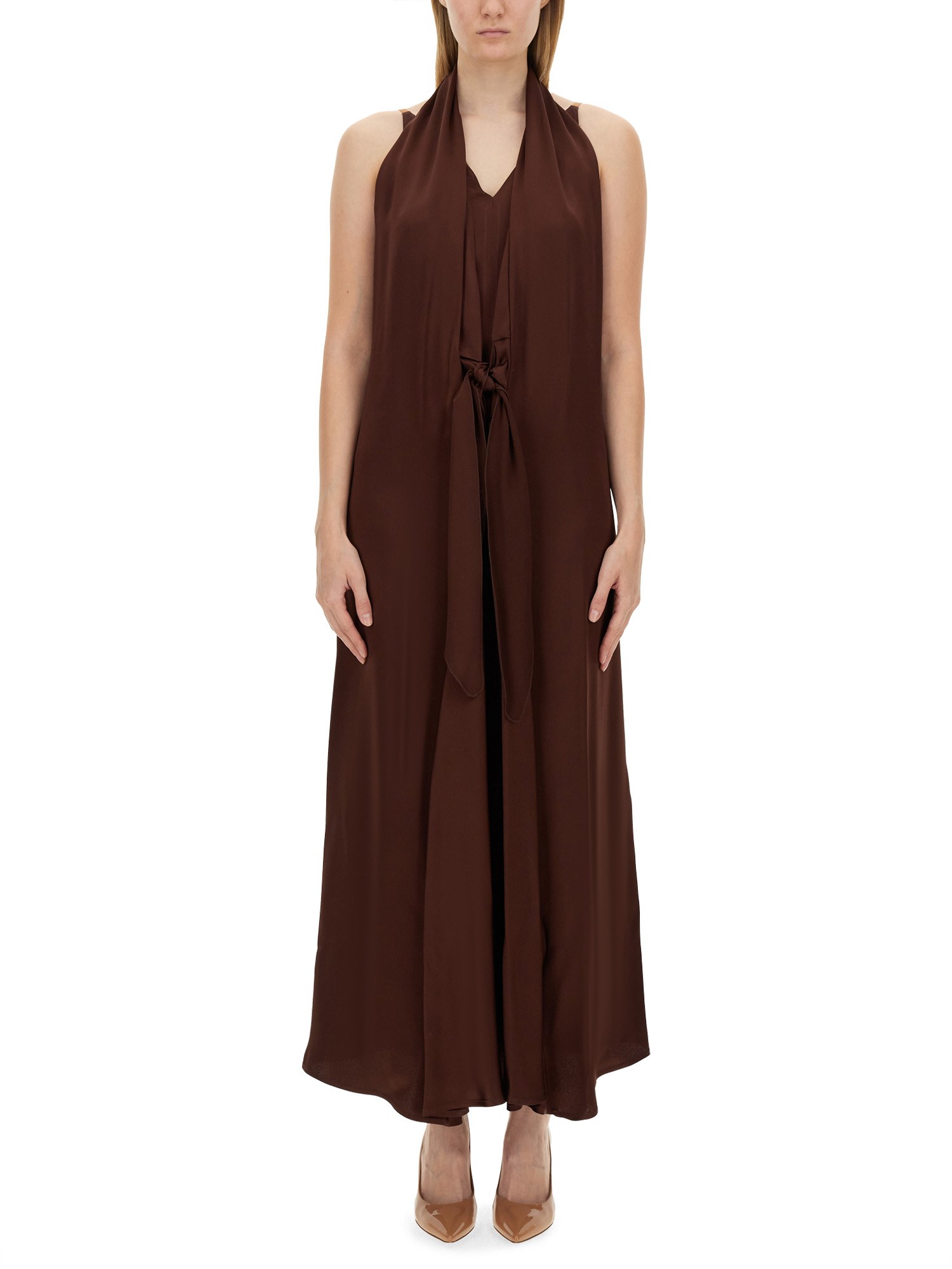 Alysi alysi silk crepe dress