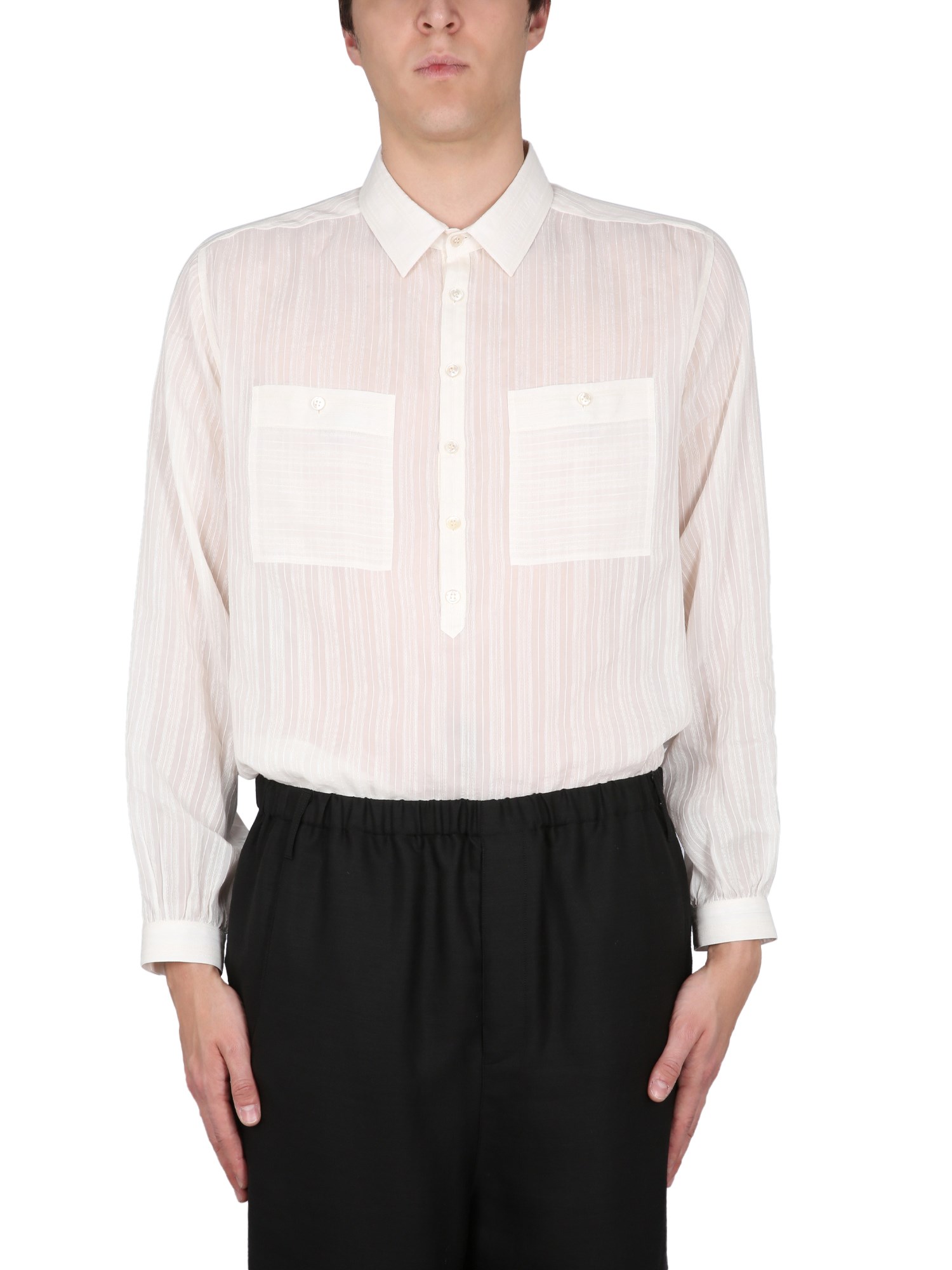 Saint Laurent saint laurent striped tunic shirt