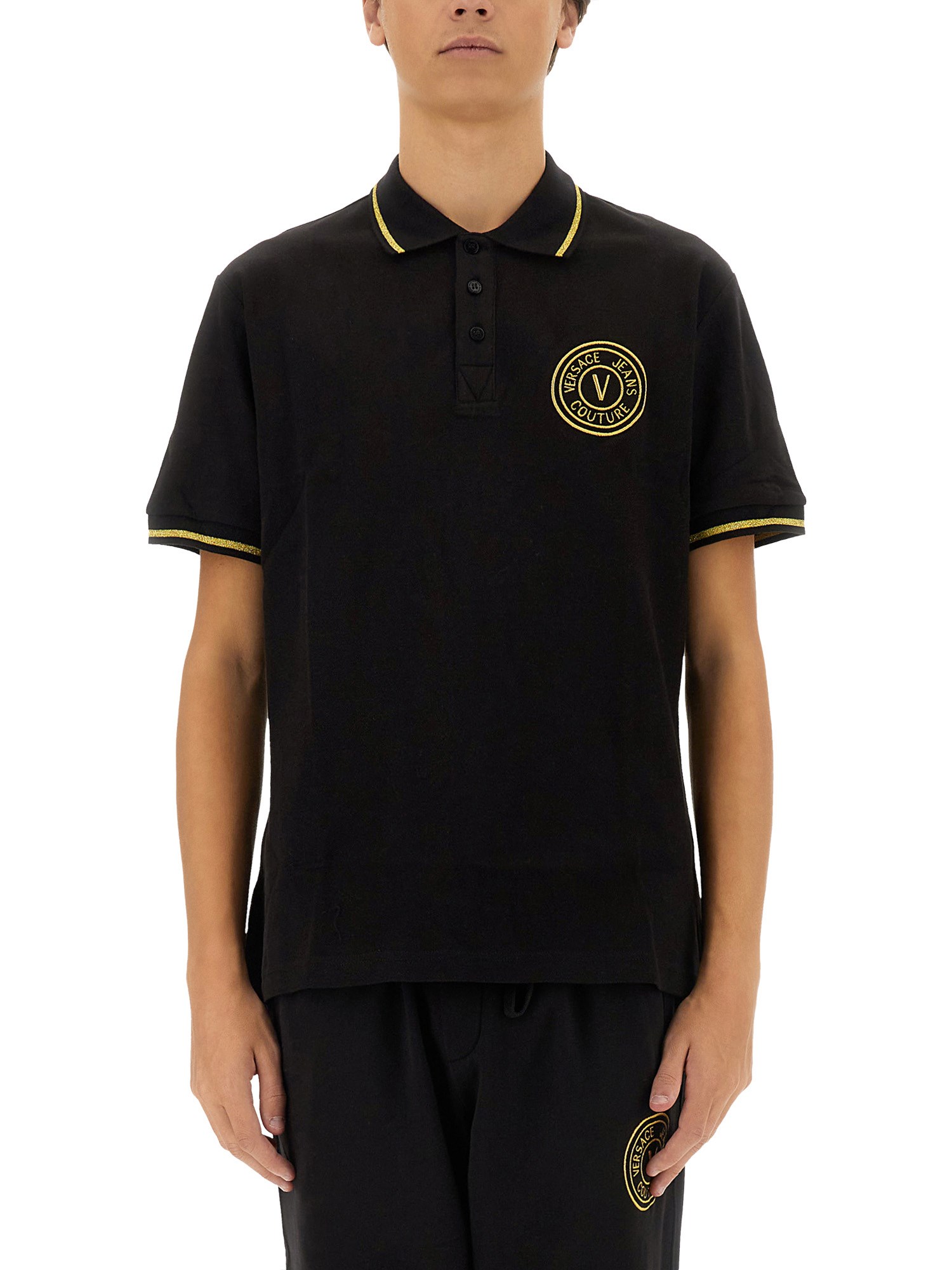 Versace Jeans Couture versace jeans couture "v-emblem" polo shirt