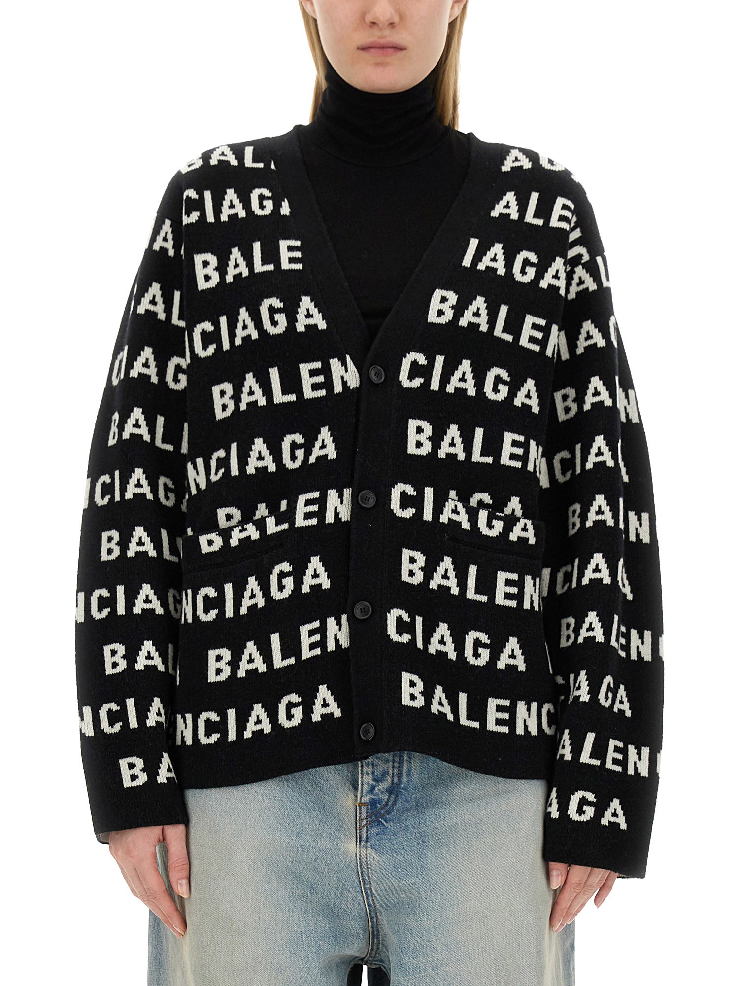 Balenciaga balenciaga cardigan with logo