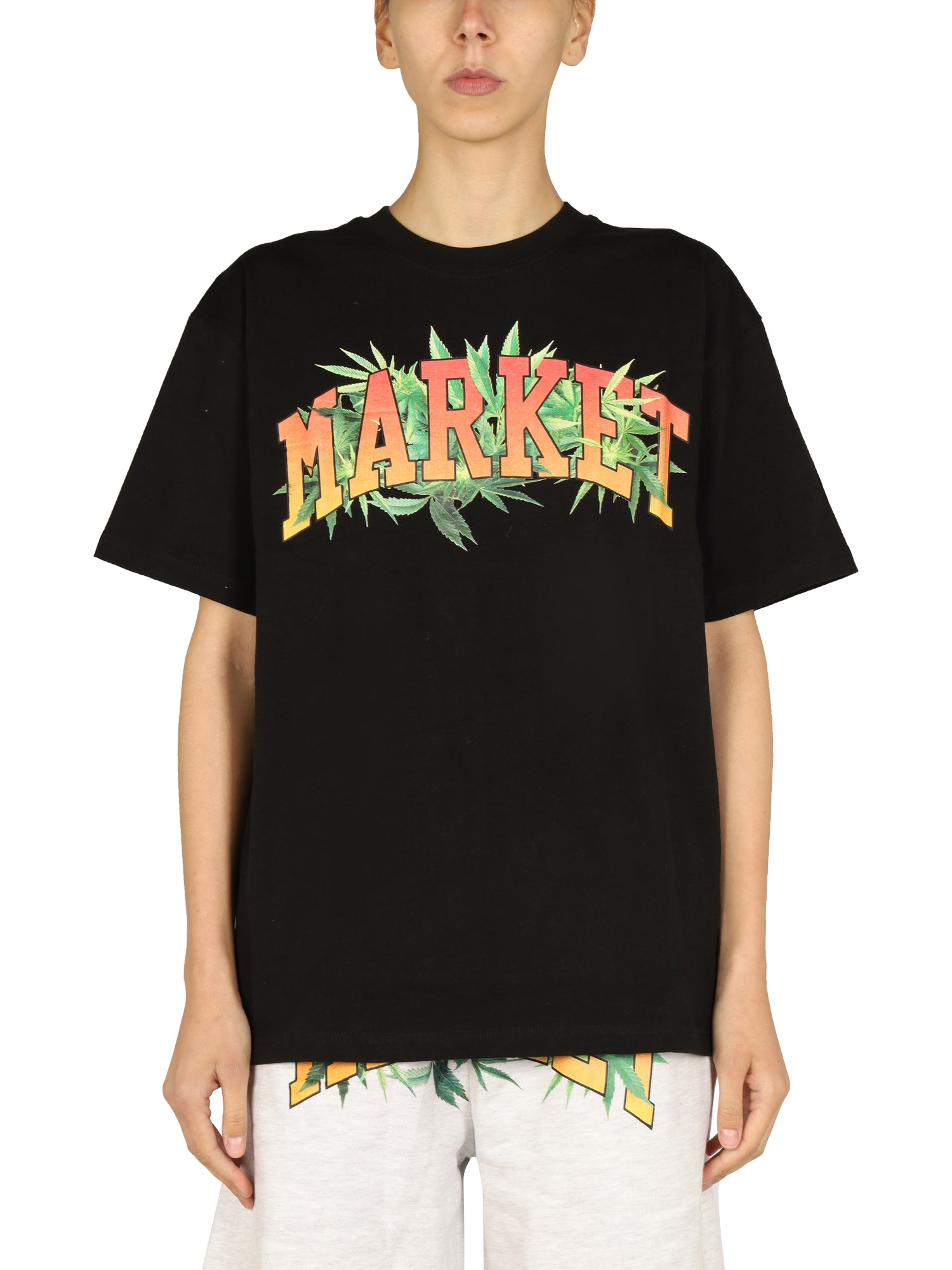 market market logo print t-shirt