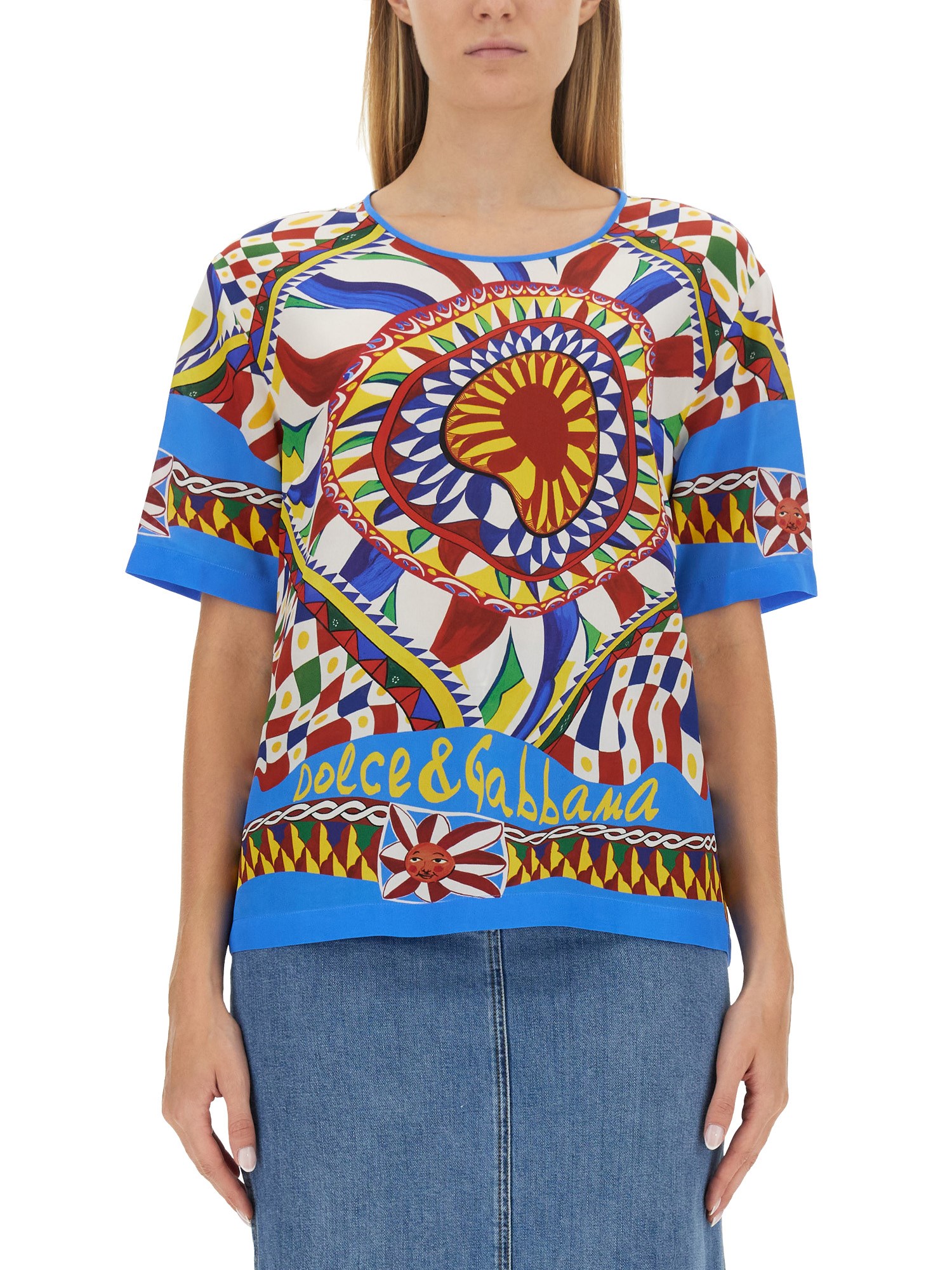 Dolce & Gabbana dolce & gabbana cart print blouse