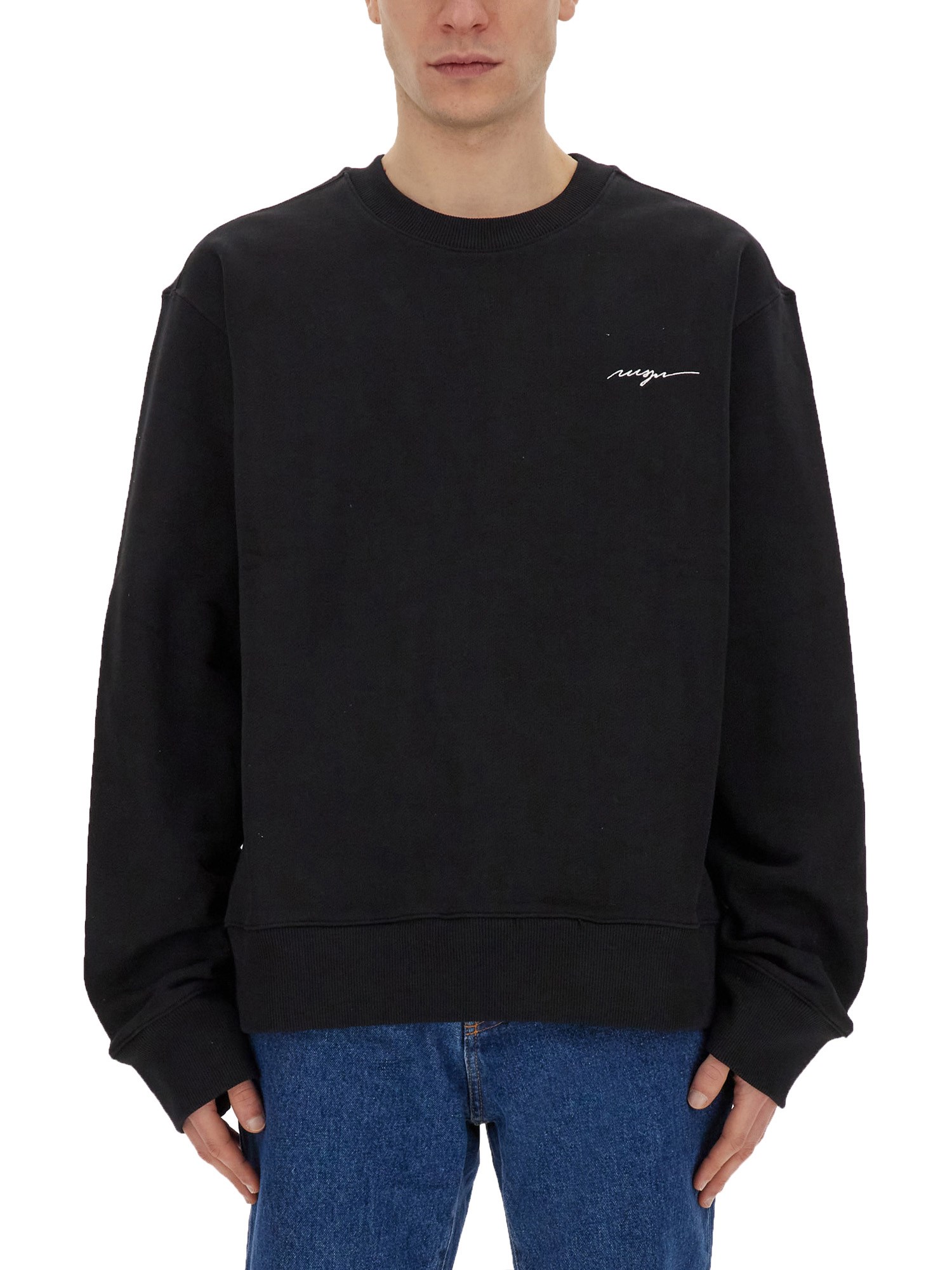 Msgm msgm sweatshirt with embroidered logo