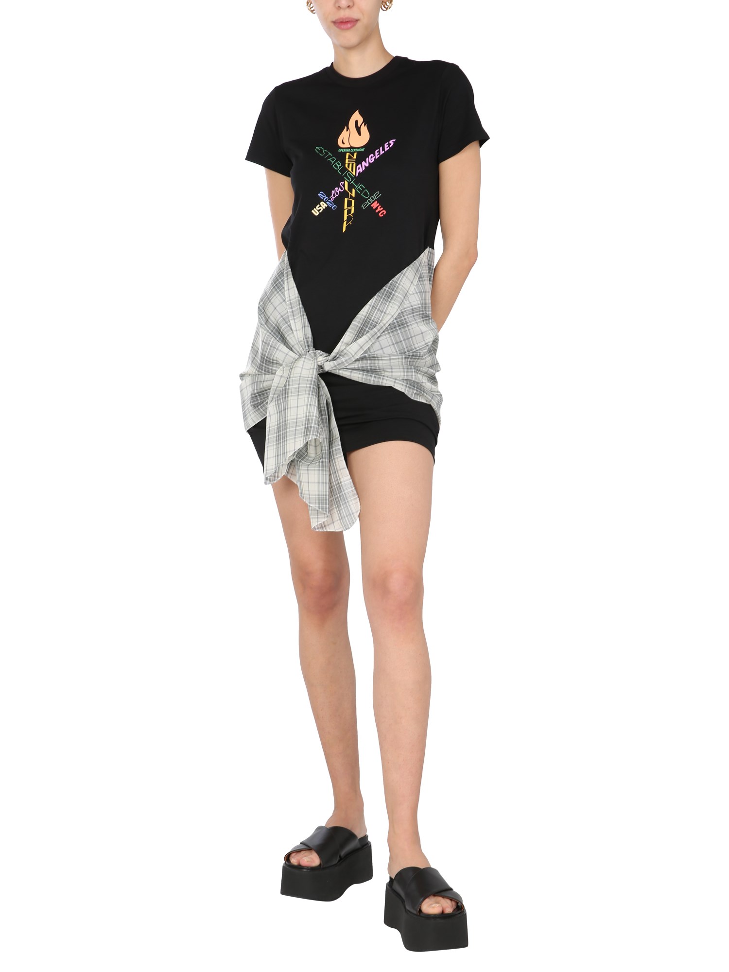 Opening Ceremony opening ceremony "word torch hybrid" t-shirt dress