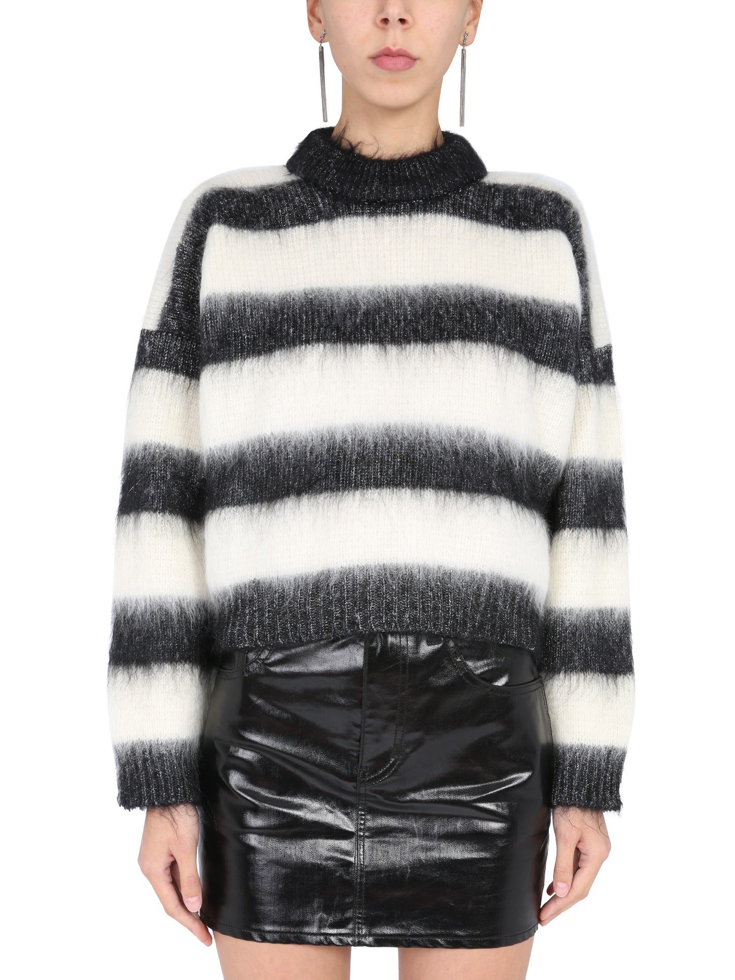 Saint Laurent saint laurent striped lurex sweater