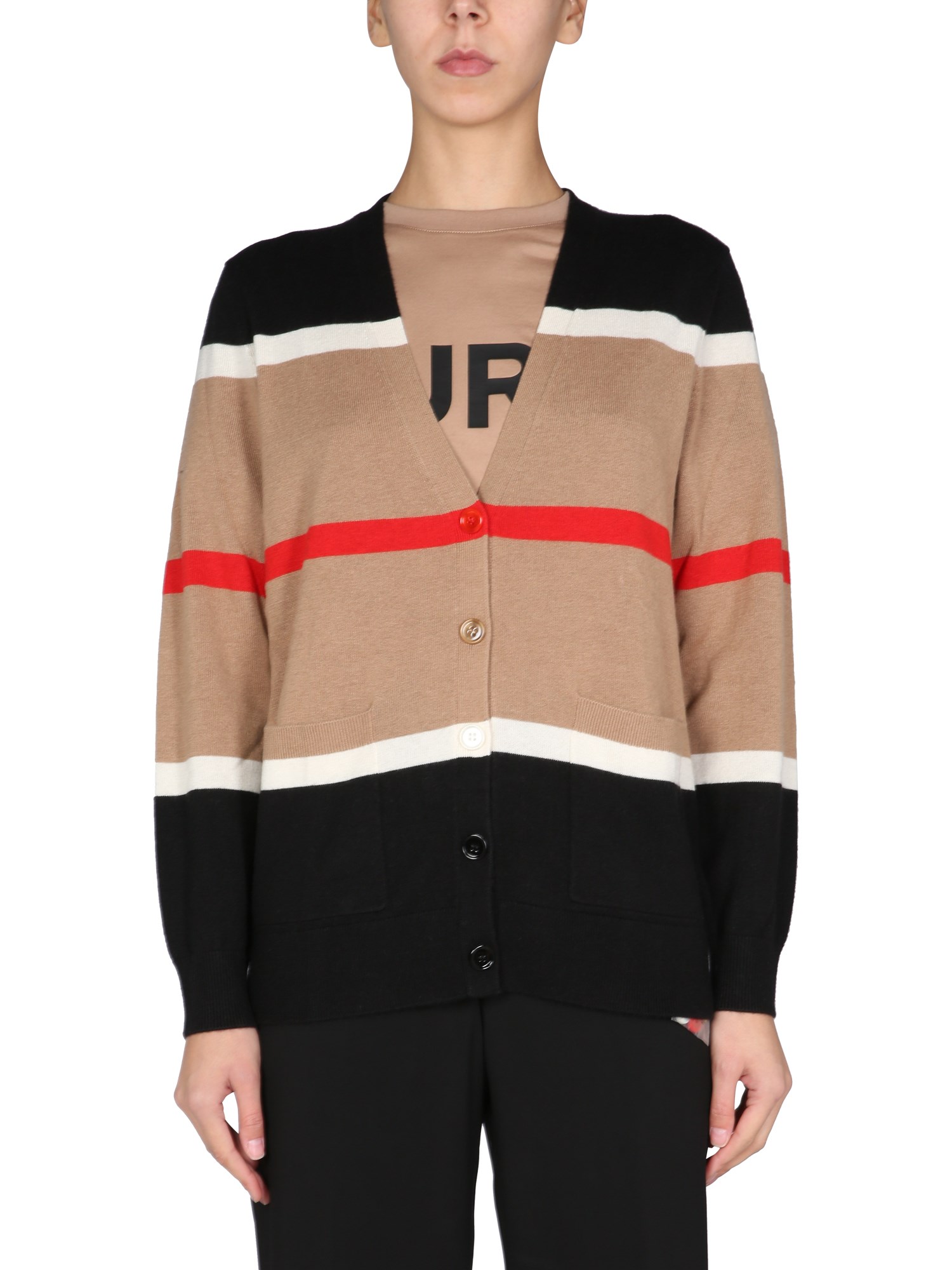 Burberry burberry cardigan with striped pattern