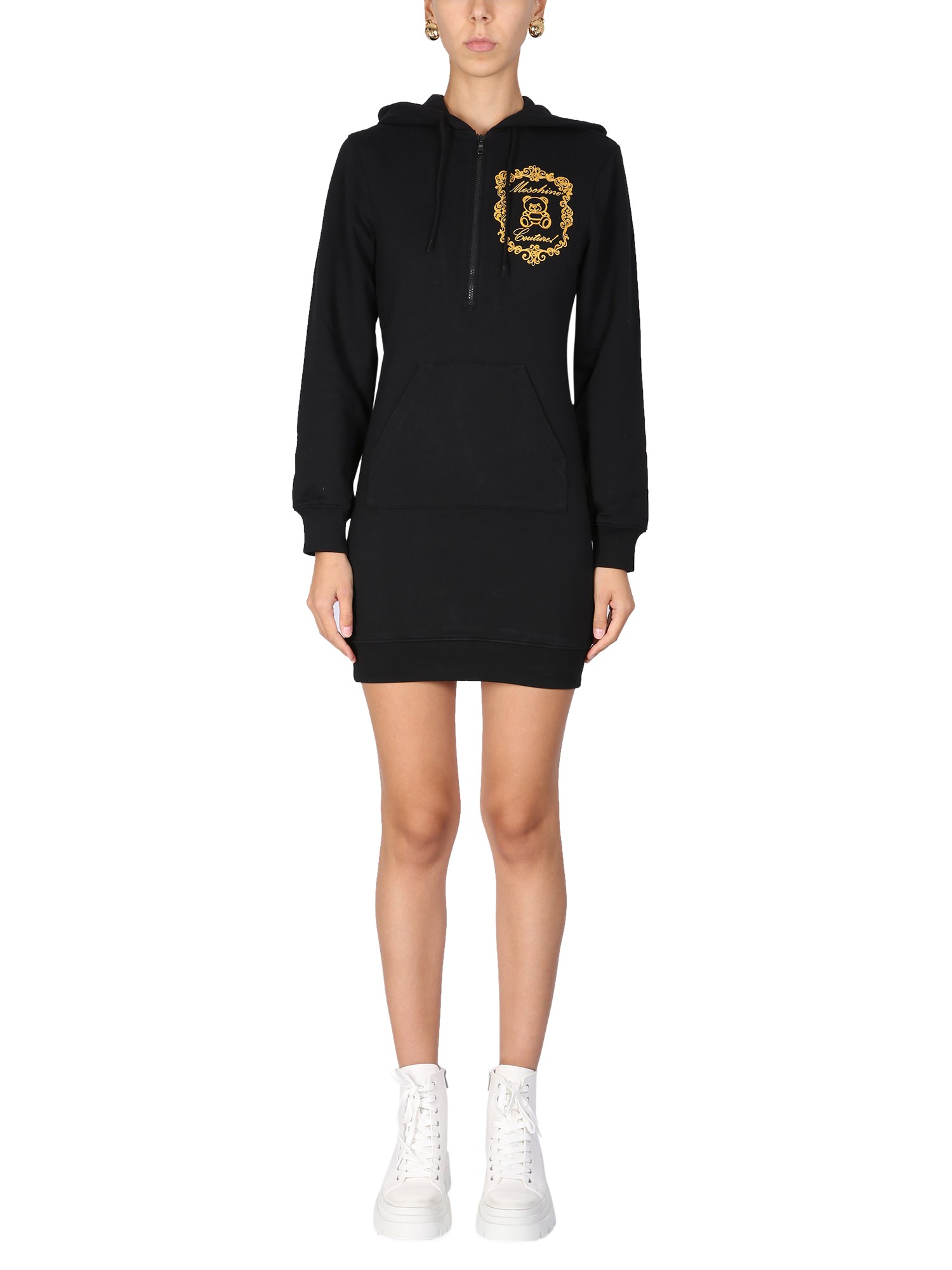 Moschino moschino sweatshirt dress with embroidery