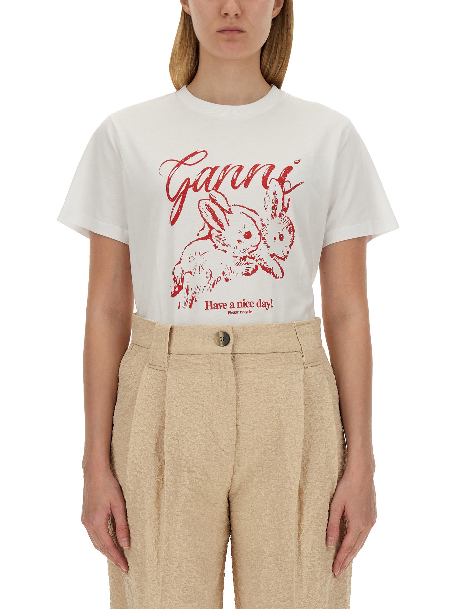 Ganni ganni "bunny" t-shirt