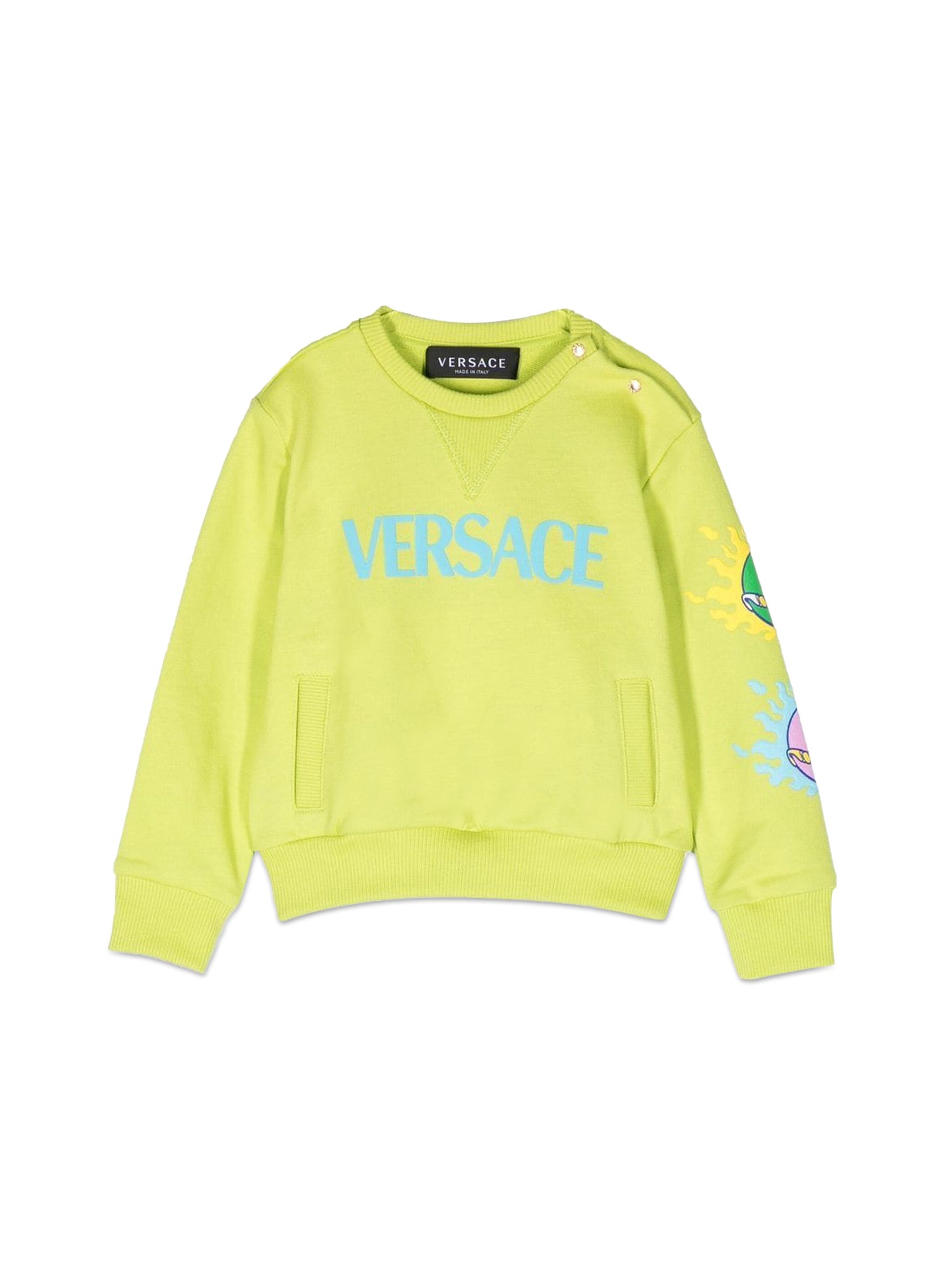 Versace versace logo crewneck sweatshirt