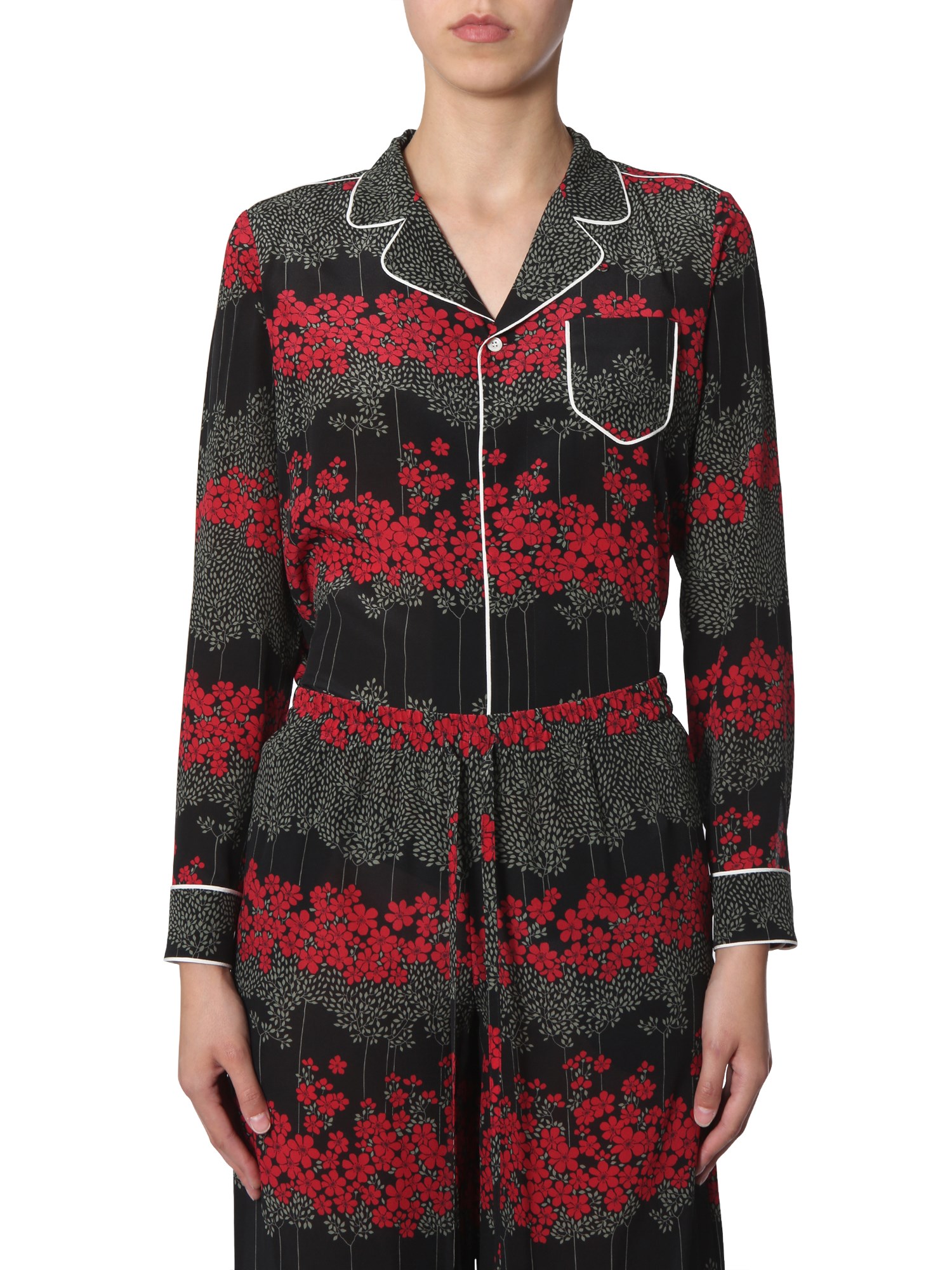 Red Valentino red valentino shirt with dreaming peony print