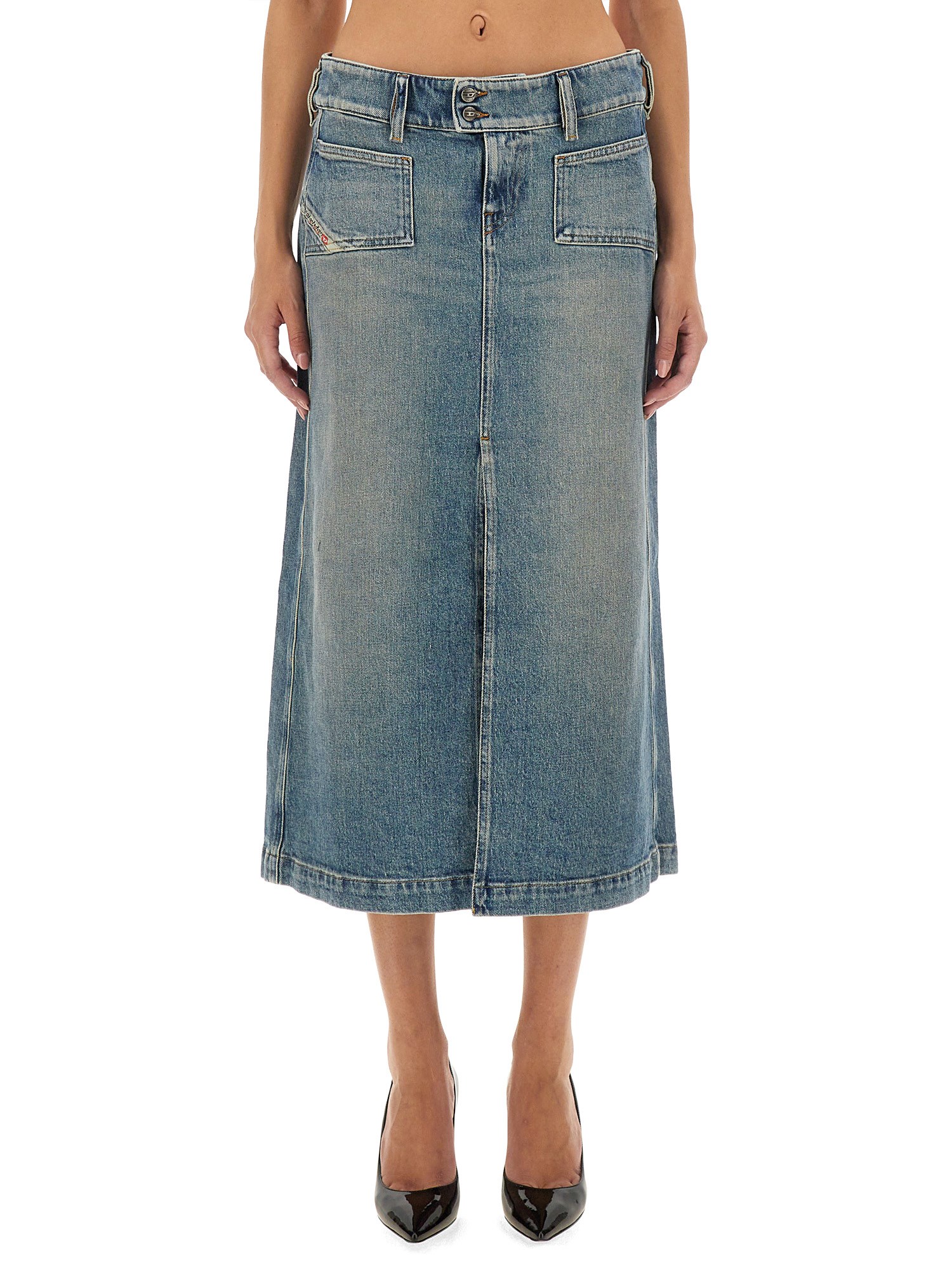 Diesel diesel midi skirt