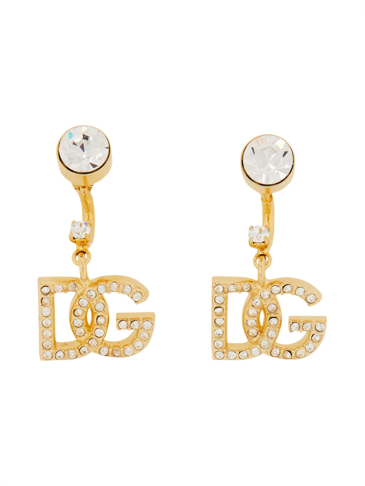 Dolce & Gabbana dolce & gabbana dg logo earrings with rhinestones