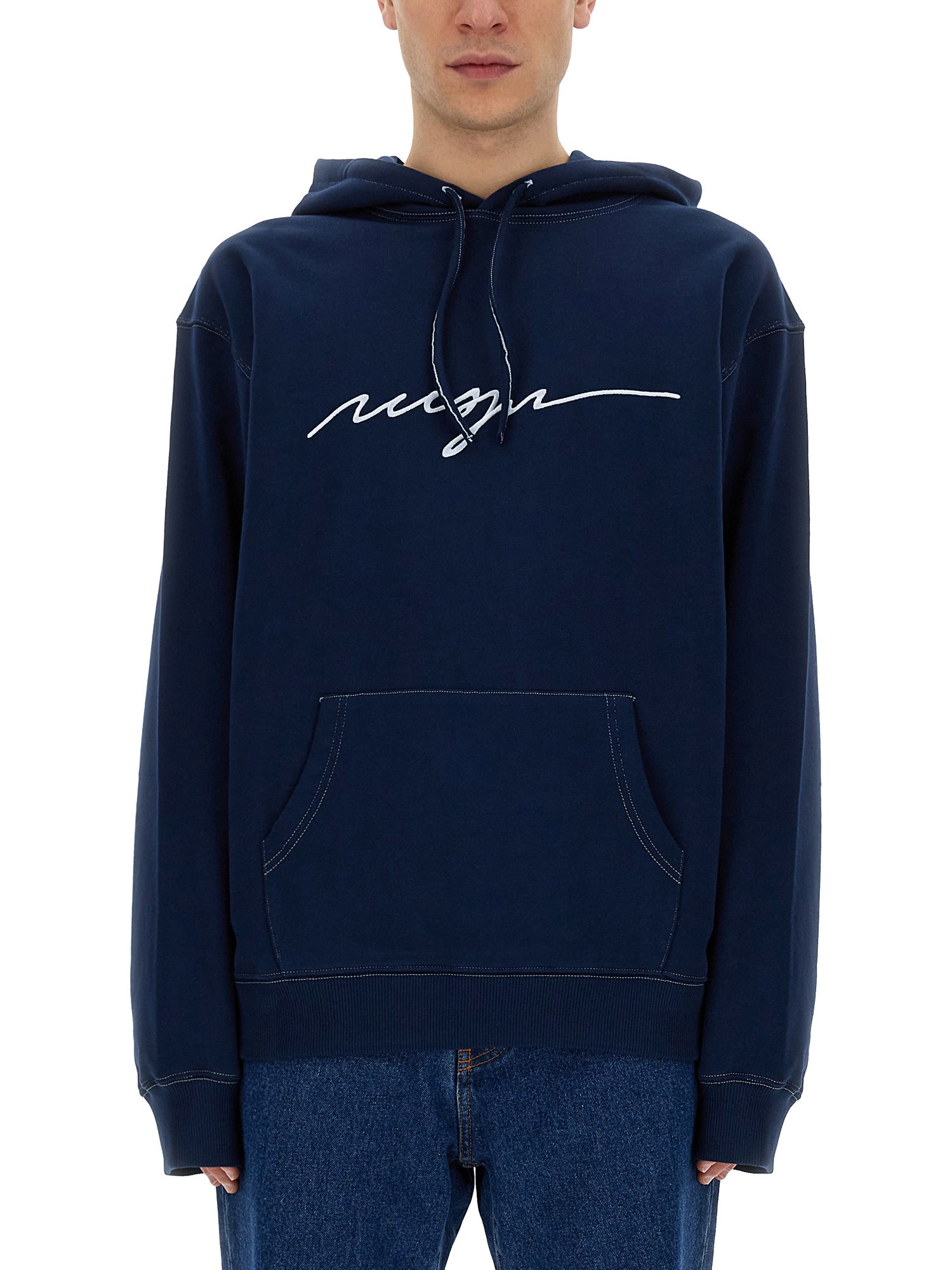 Msgm msgm sweatshirt with cursive logo