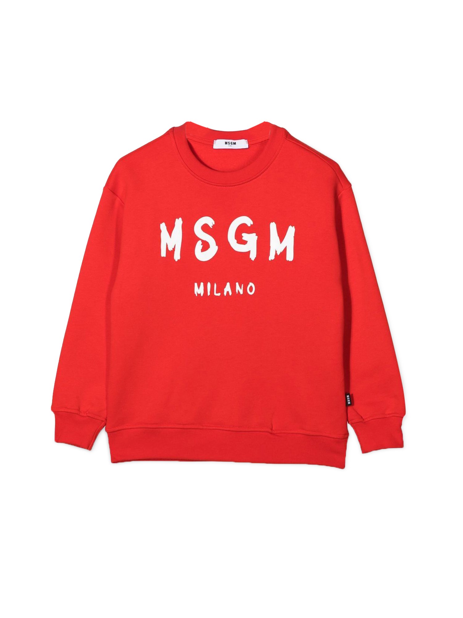 Msgm msgm sweatshirt over crew neck and logo