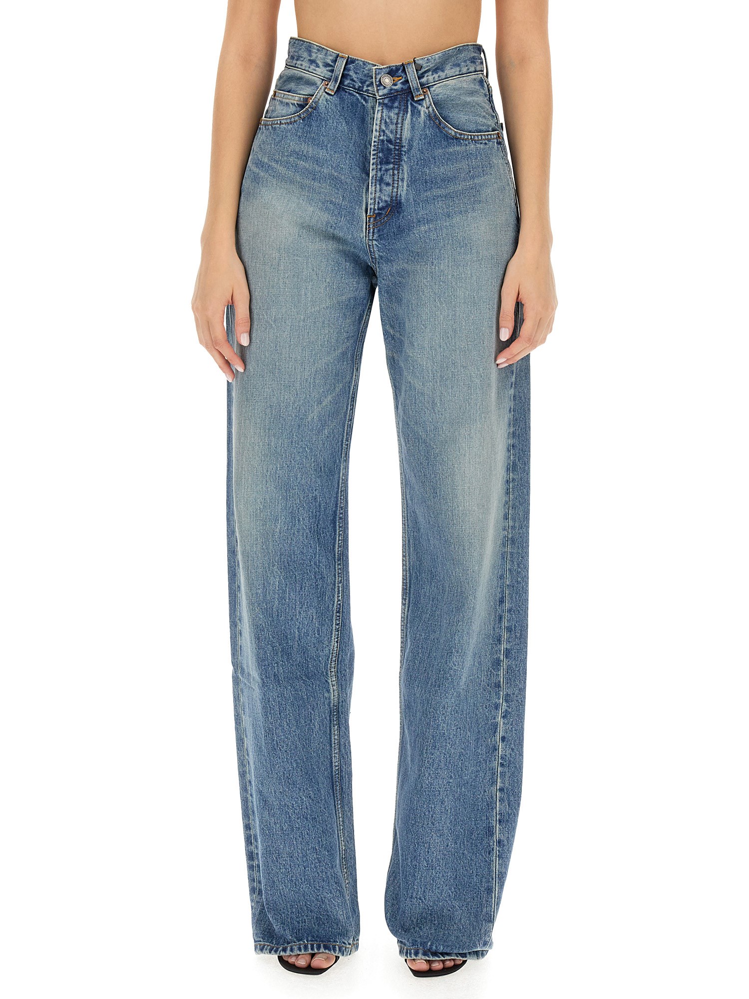 Saint Laurent saint laurent baggy, long jeans with v-shaped waist