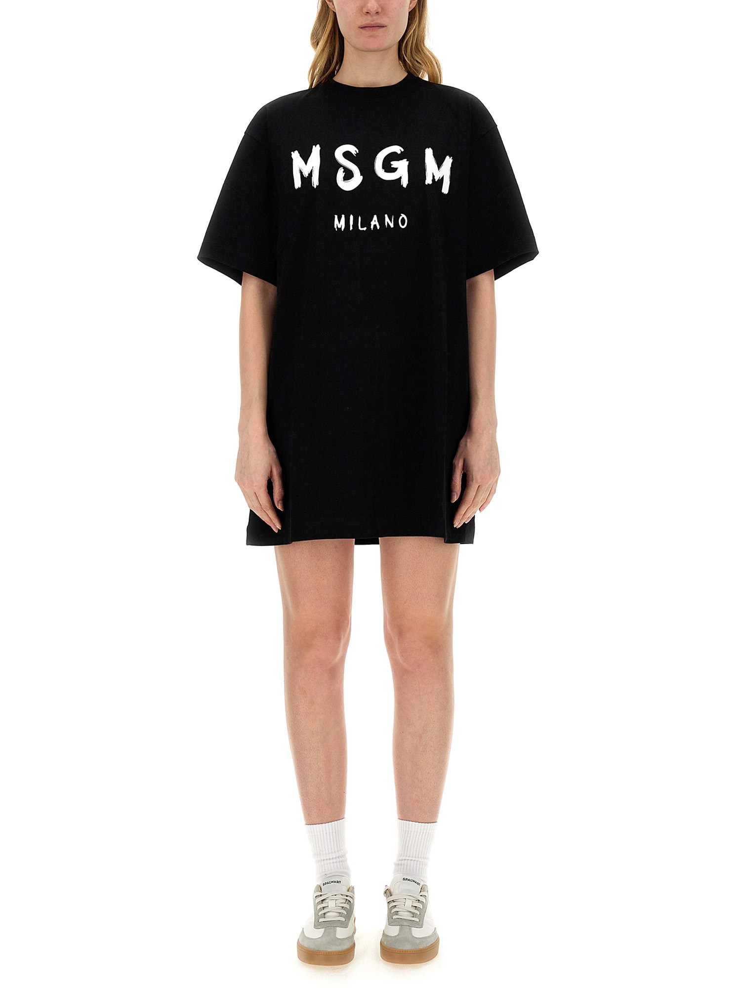 Msgm msgm brushed logo dress