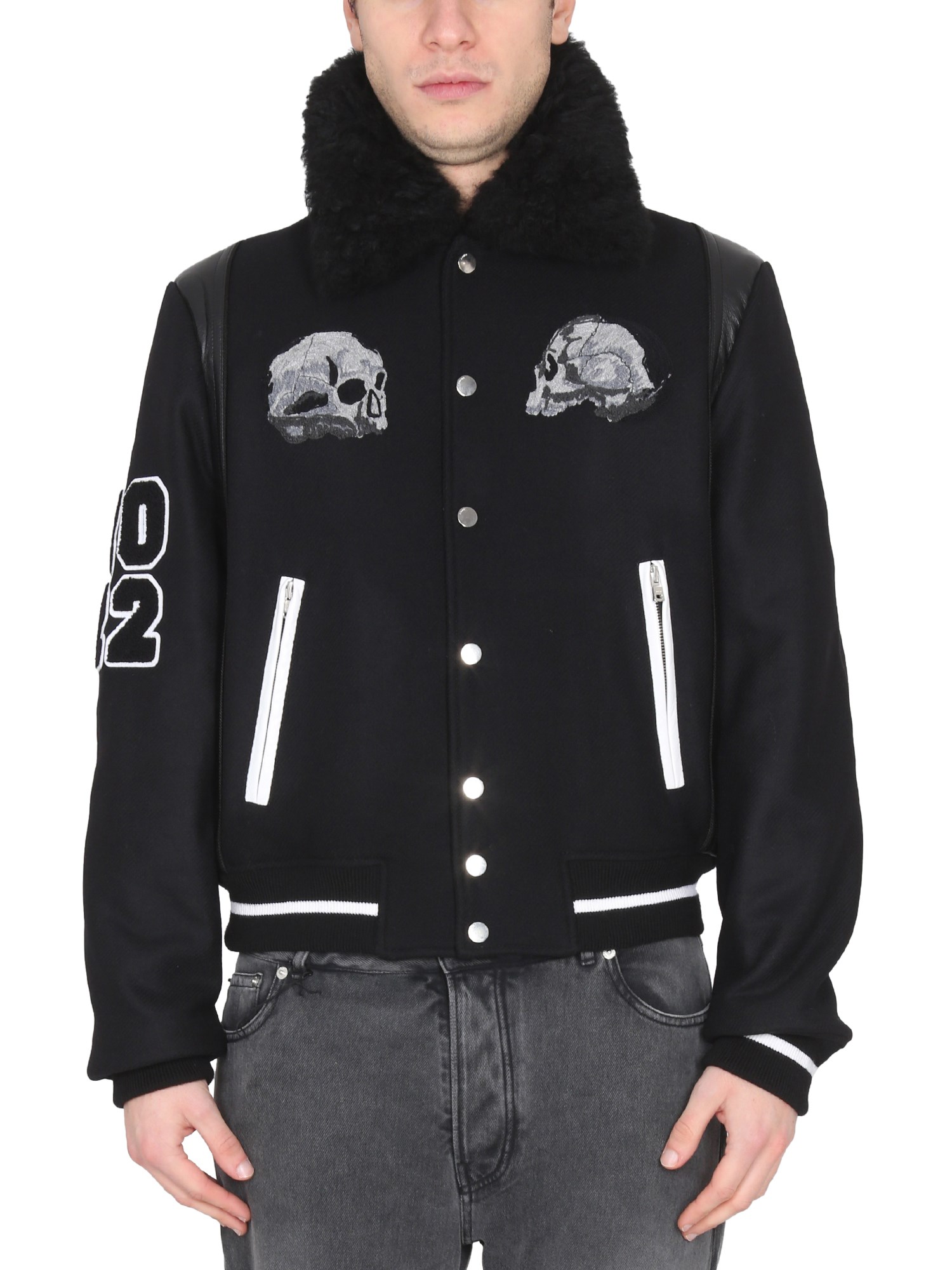 Amiri amiri skull varsity jacket