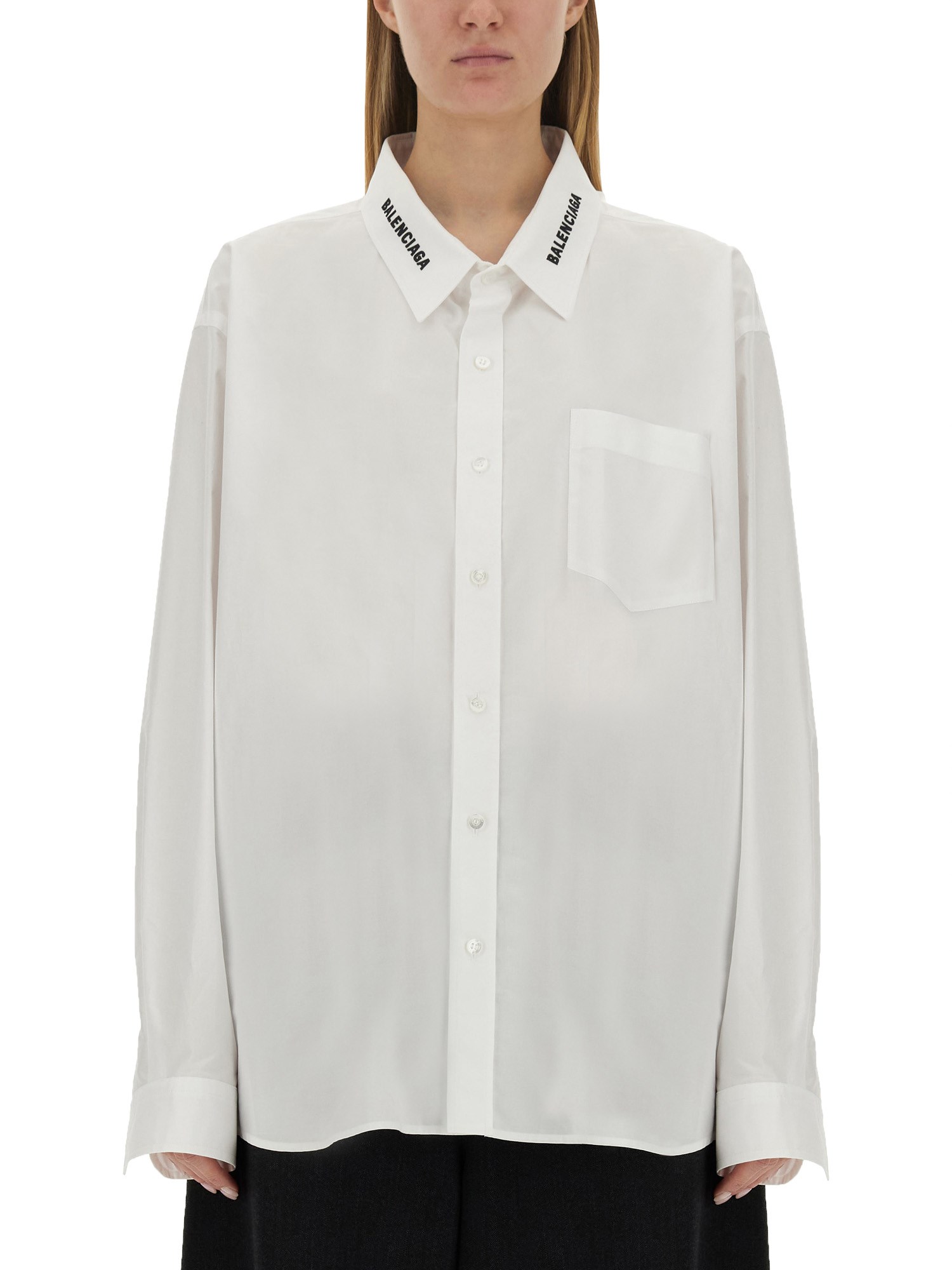 Balenciaga balenciaga dropped neckline shirt