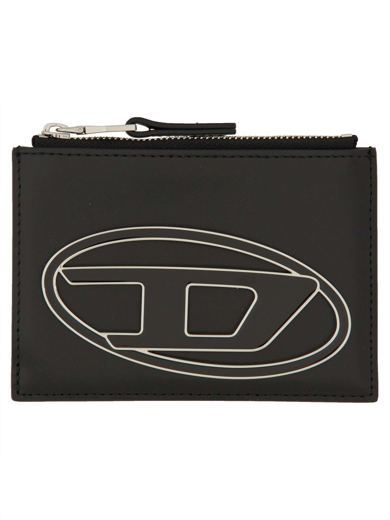 Diesel diesel leather card holder with logo