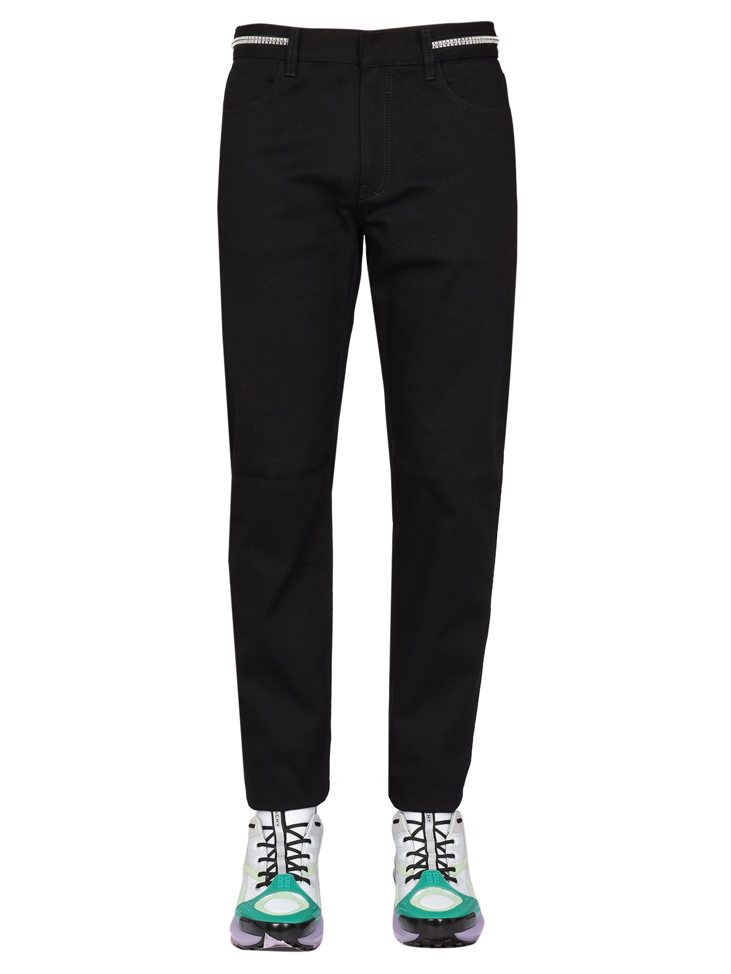 Givenchy givenchy slim fit jeans with metallic details