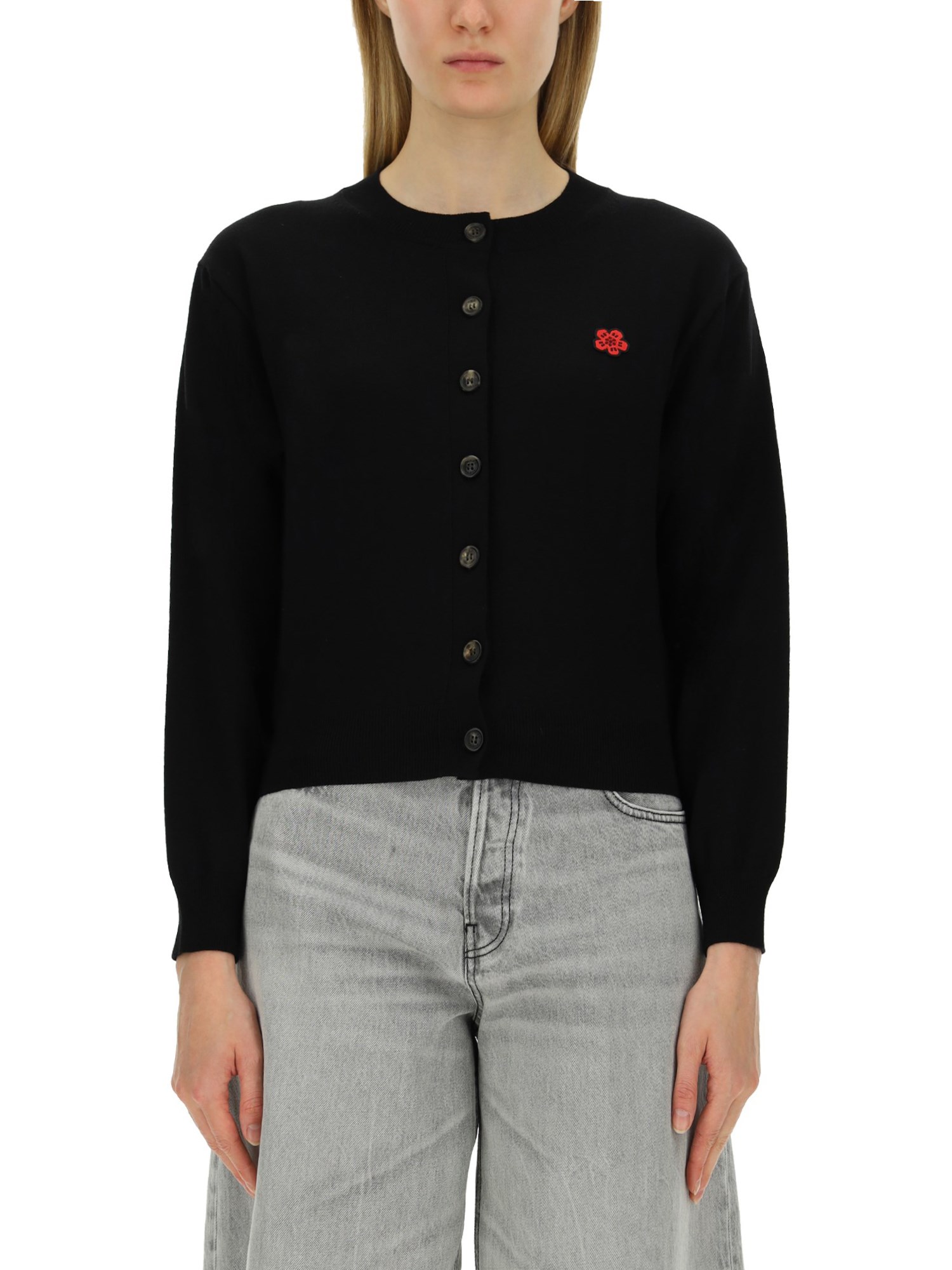 Kenzo kenzo cardigan with logo embroidery