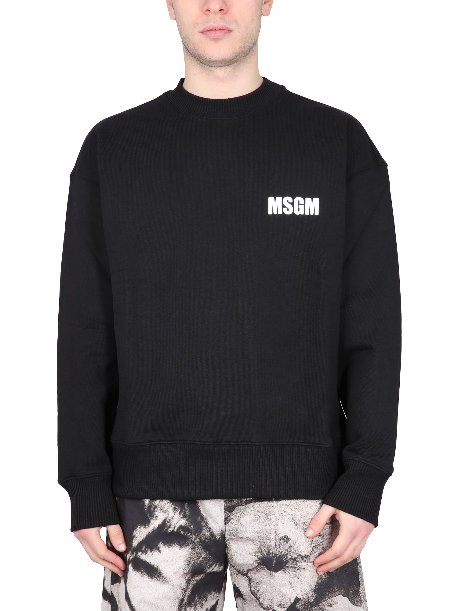 Msgm msgm crewneck sweatshirt with logo