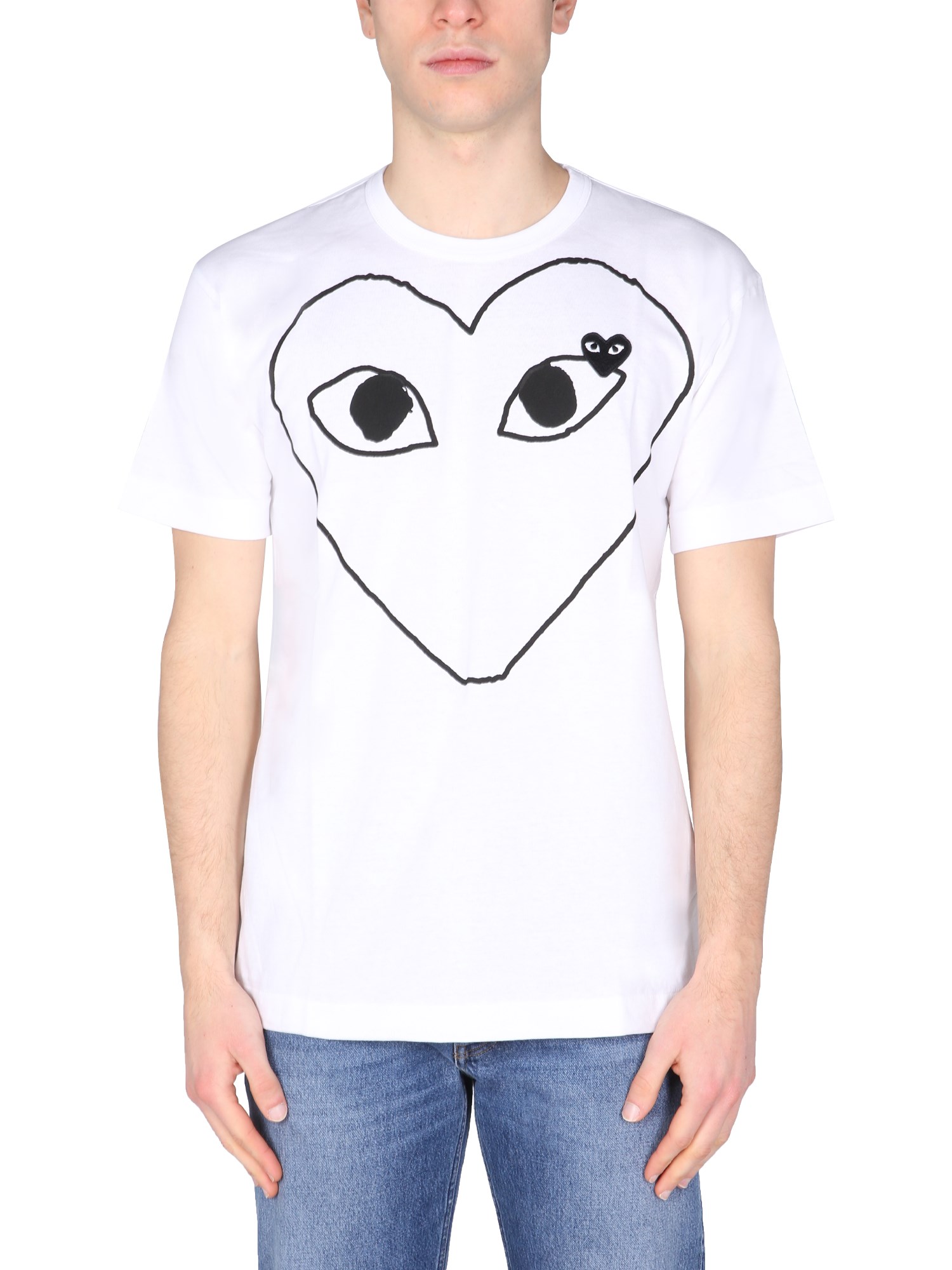 Comme Des Garçons Play comme des garcons play t-shirt with logo print and patch