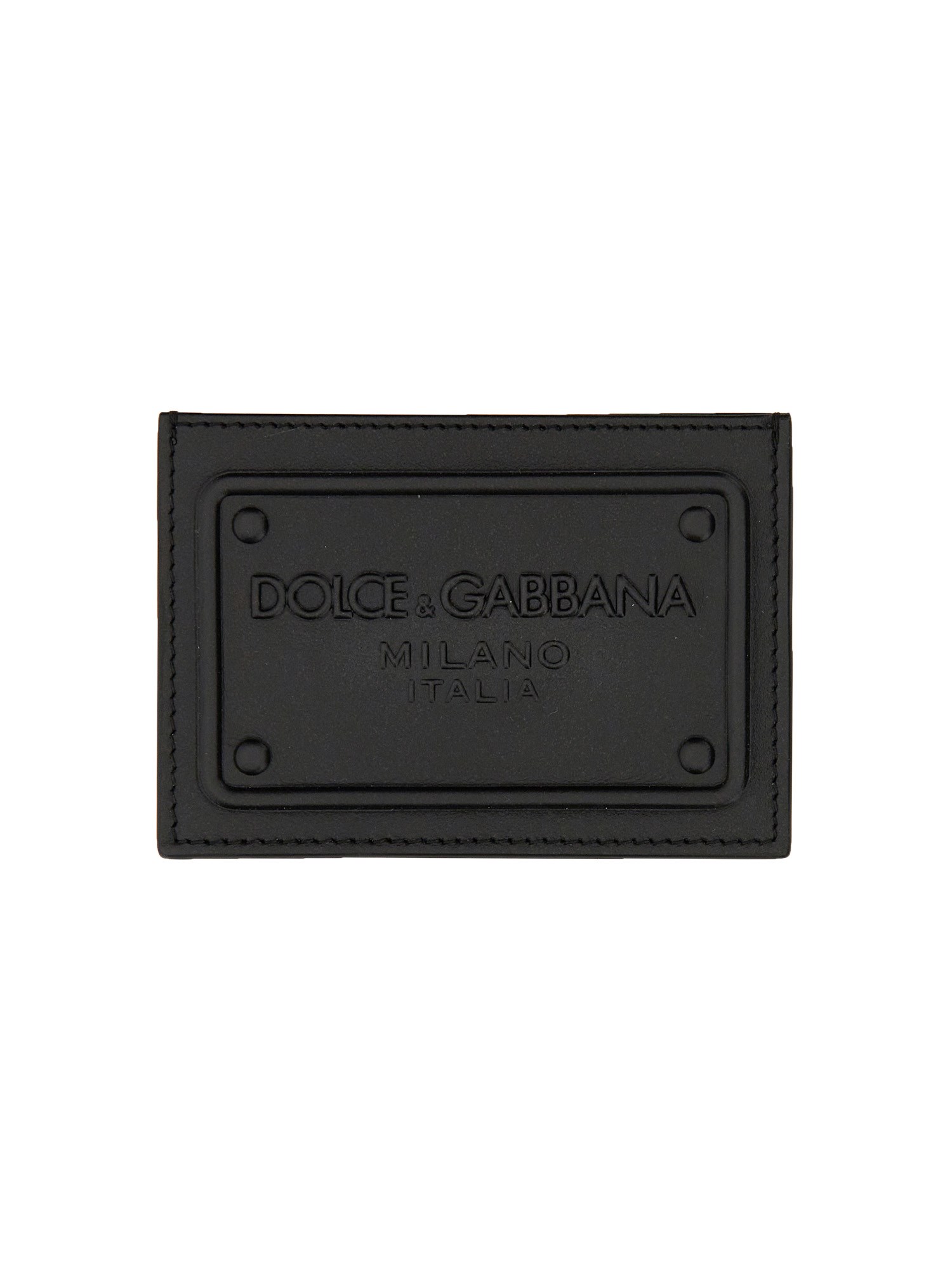 Dolce & Gabbana dolce & gabbana leather card holder with logo