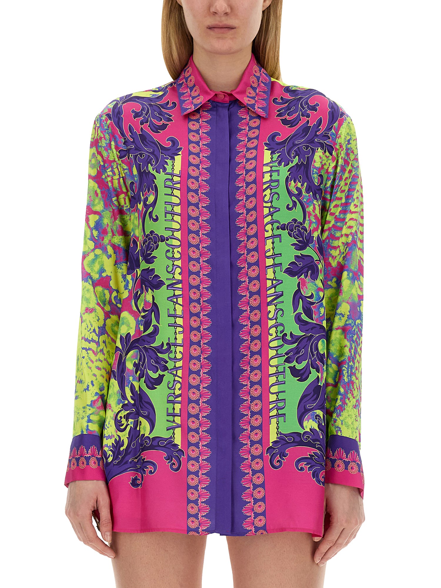 Versace Jeans Couture versace jeans couture shirt with print and logo