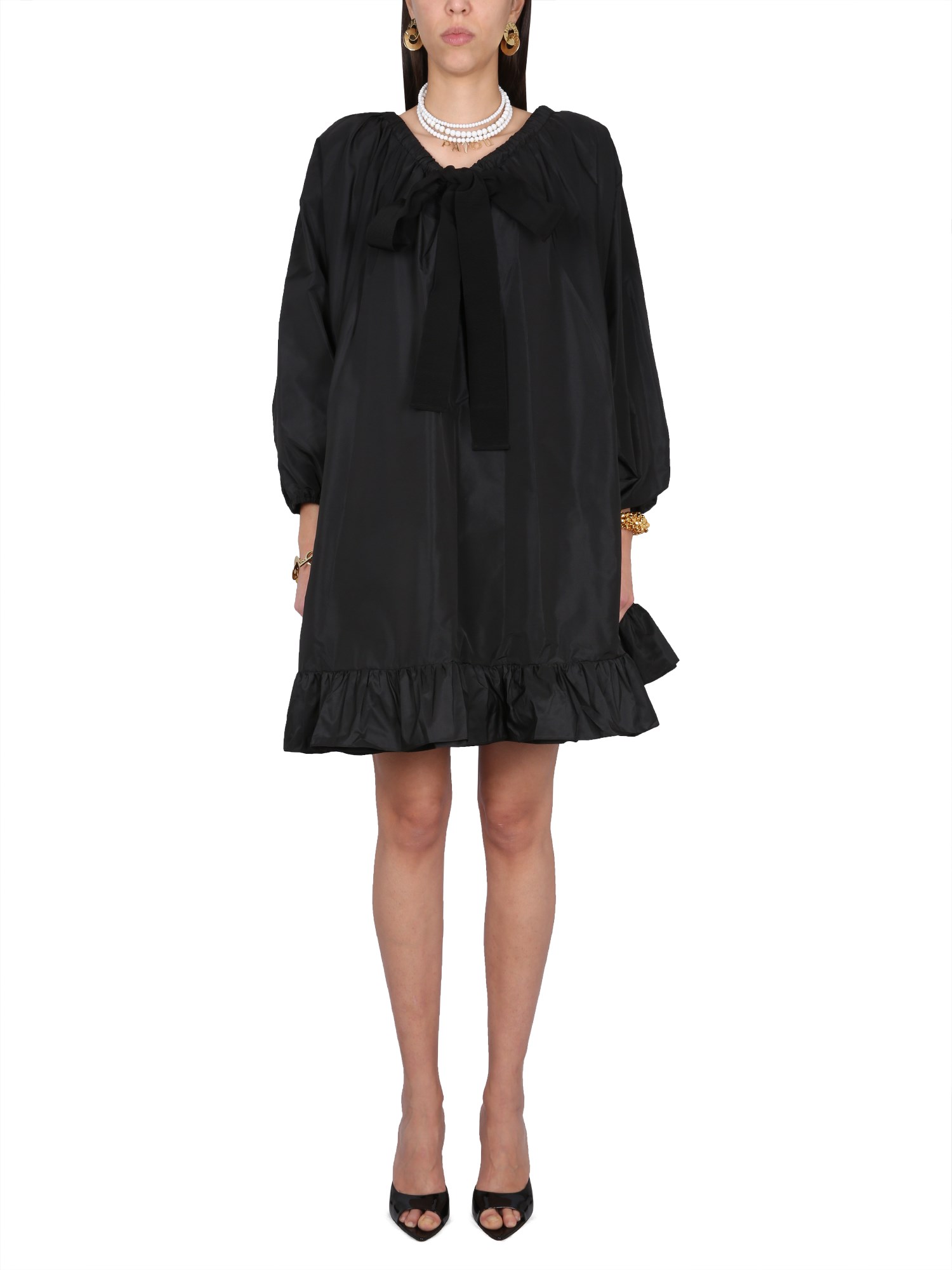 Patou patou ruffle hem dress